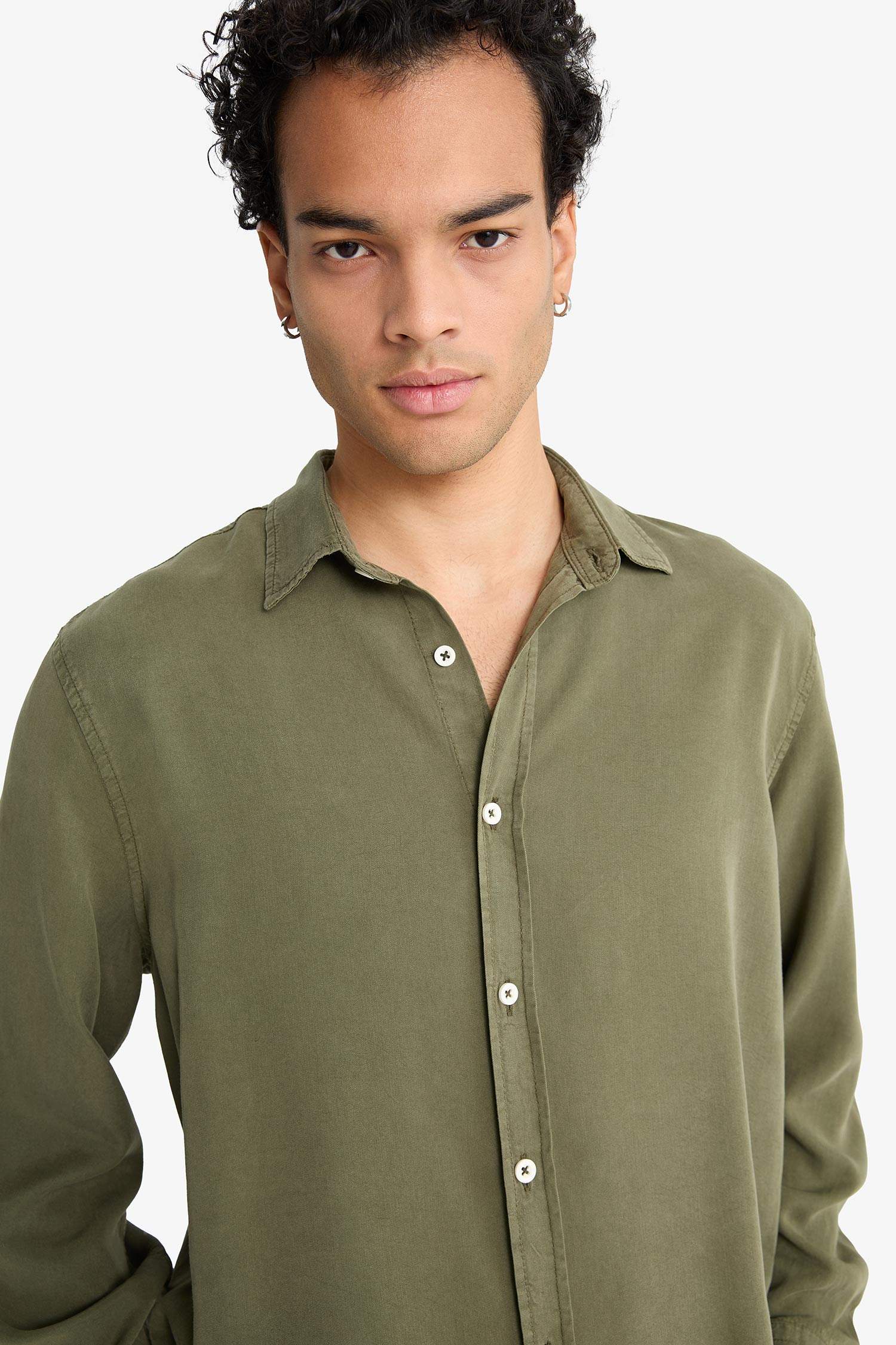 Regular Fit Twill Long Sleeve Shirt
