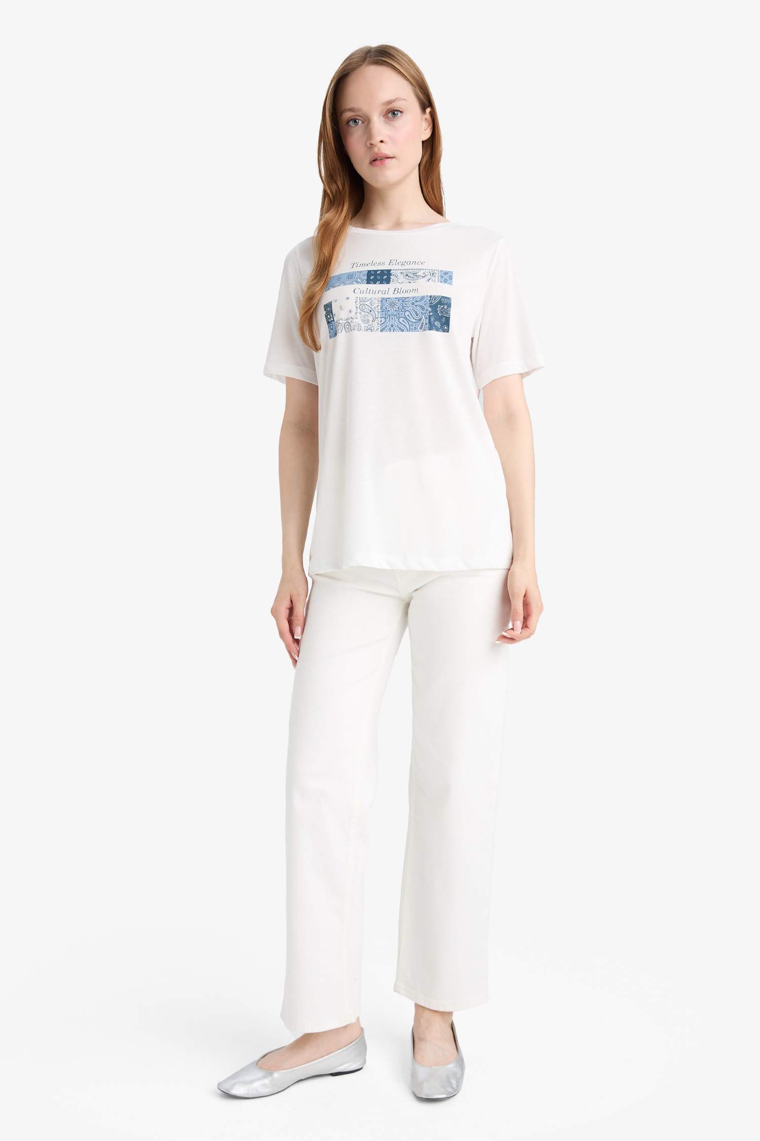 Regular Fit Bisiklet Yaka Kısa Kollu Tişört