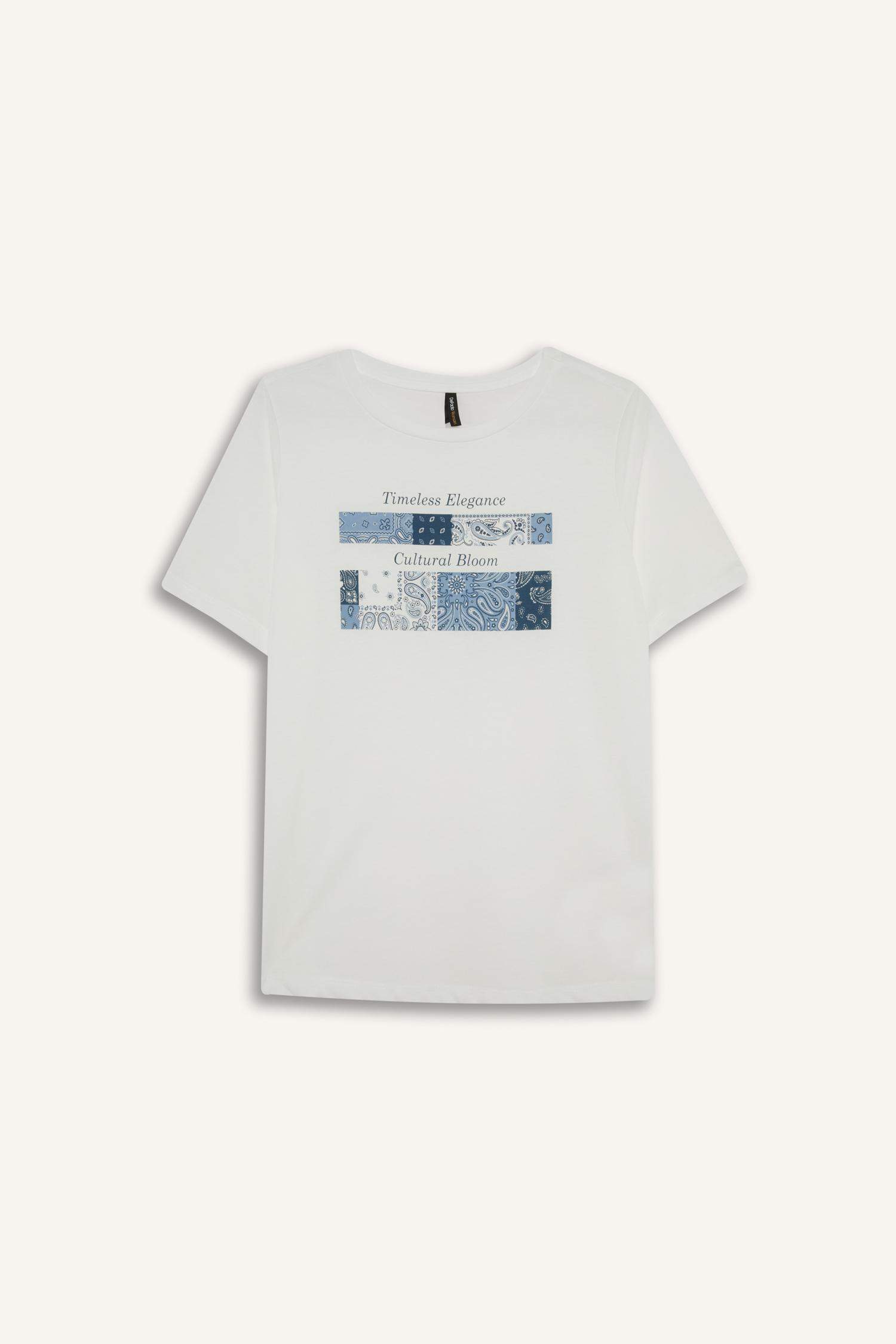 Regular Fit Bisiklet Yaka Kısa Kollu Tişört