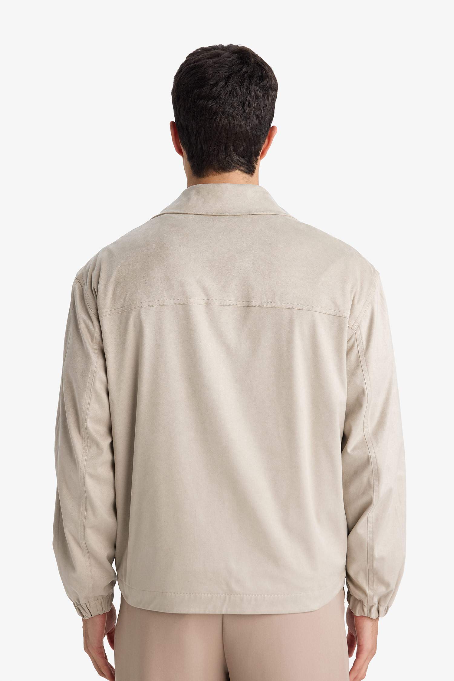 Slım Fıt Dar Kesim Polo Yaka Fermuarlı Mont