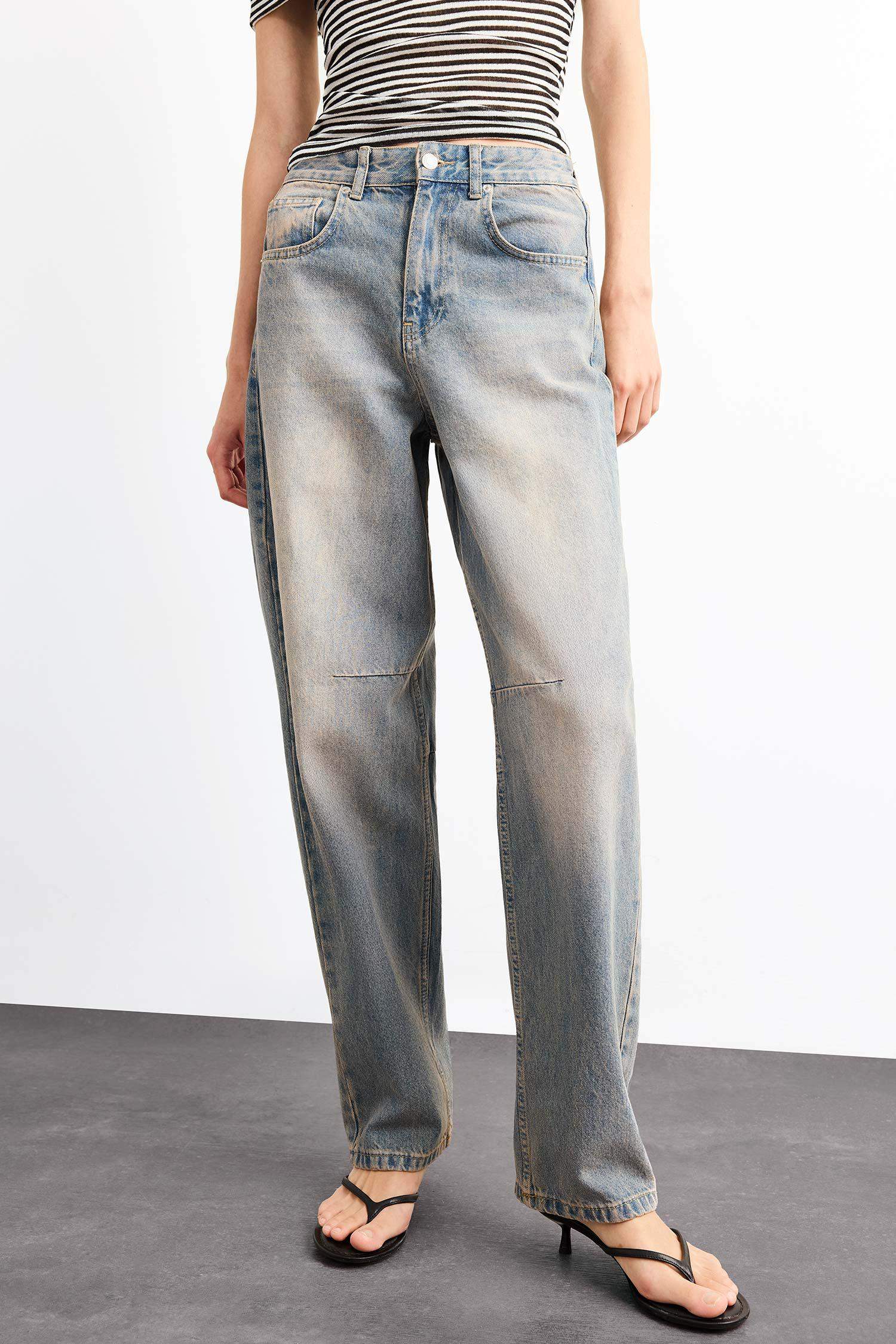 Baggy Fit Denim Trousers