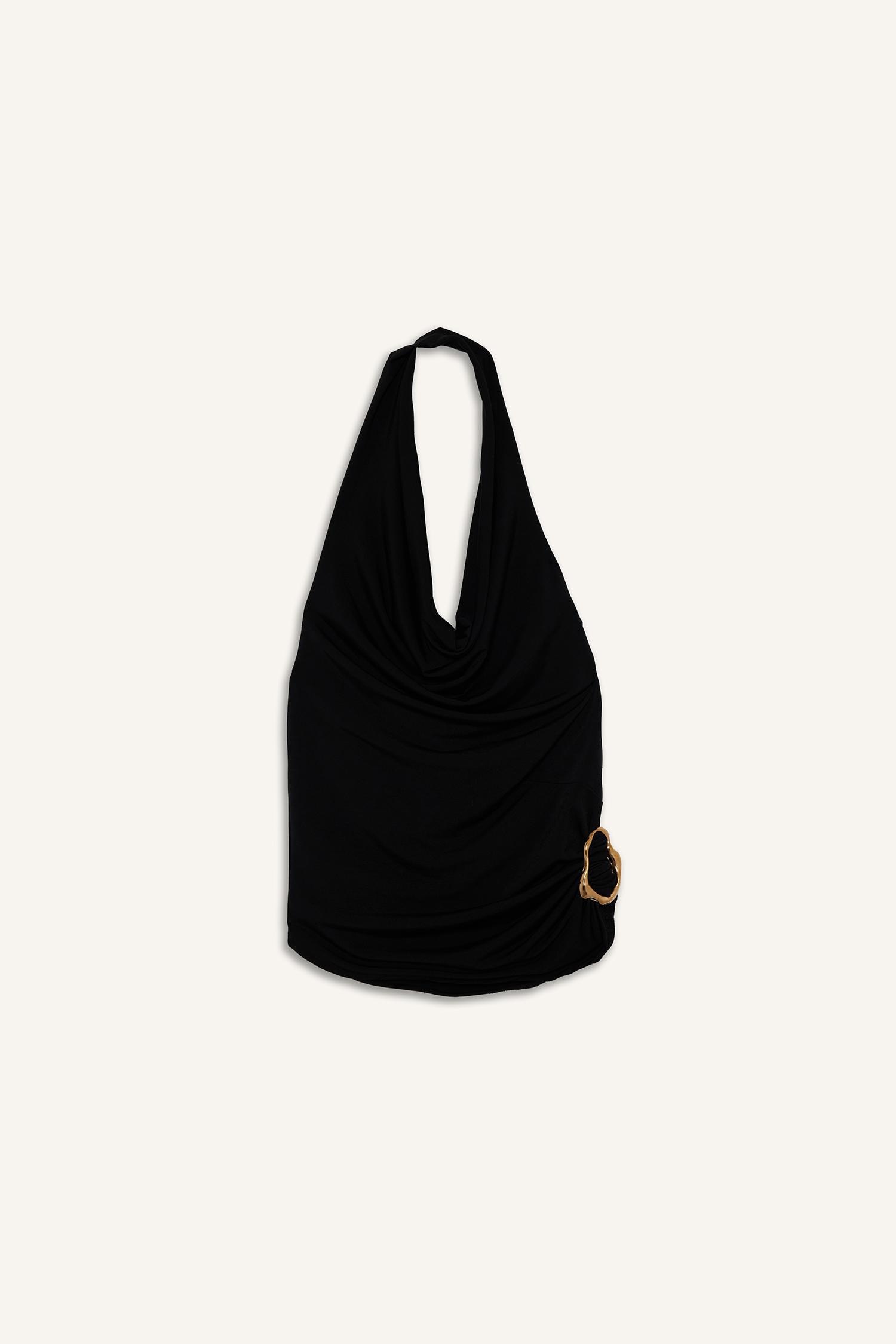DeFacto Regular Fit Halter Yaka Toka Detaylı Bluz görsel 6