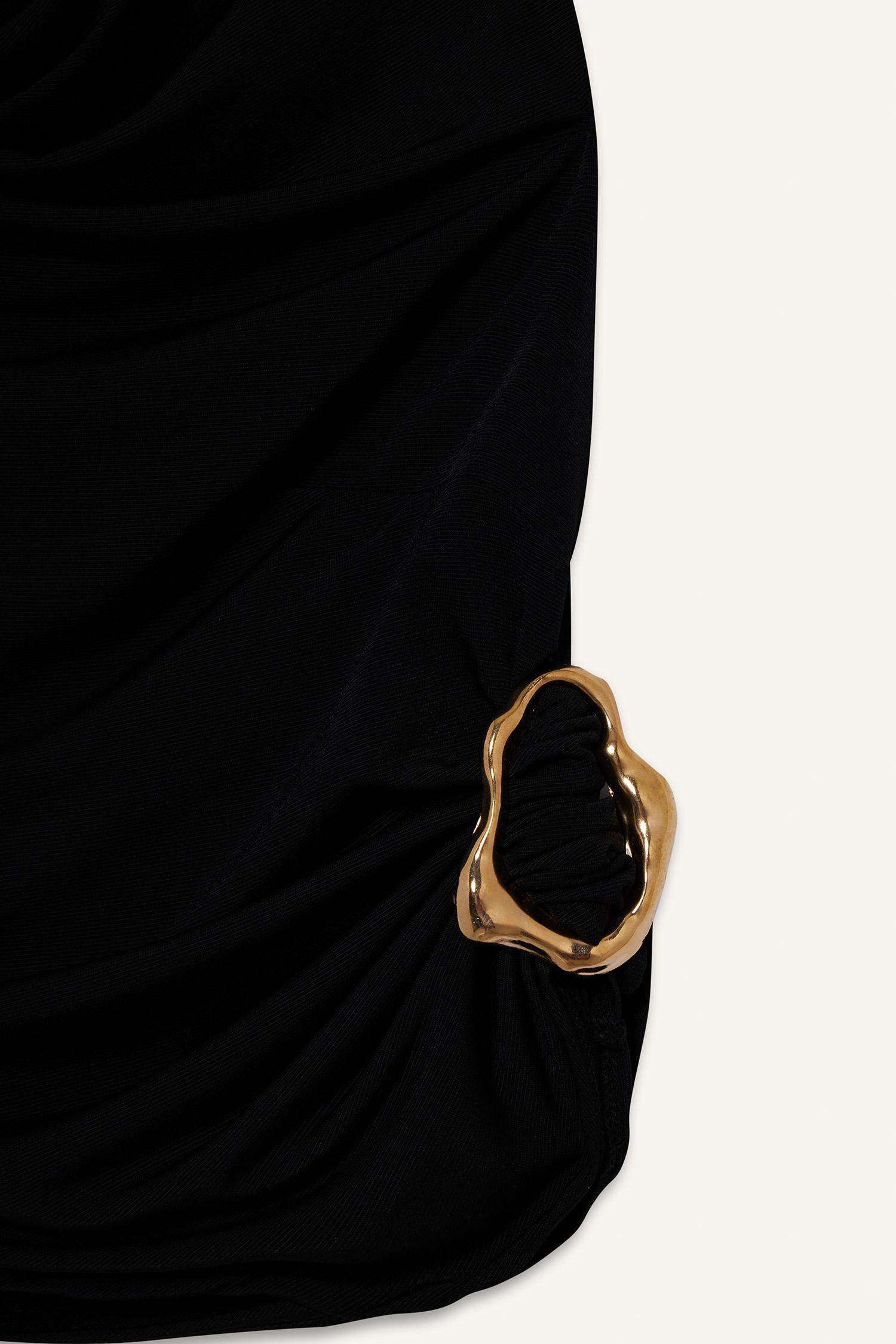 Regular Fit Halter Neck Buckle Detail Blouse