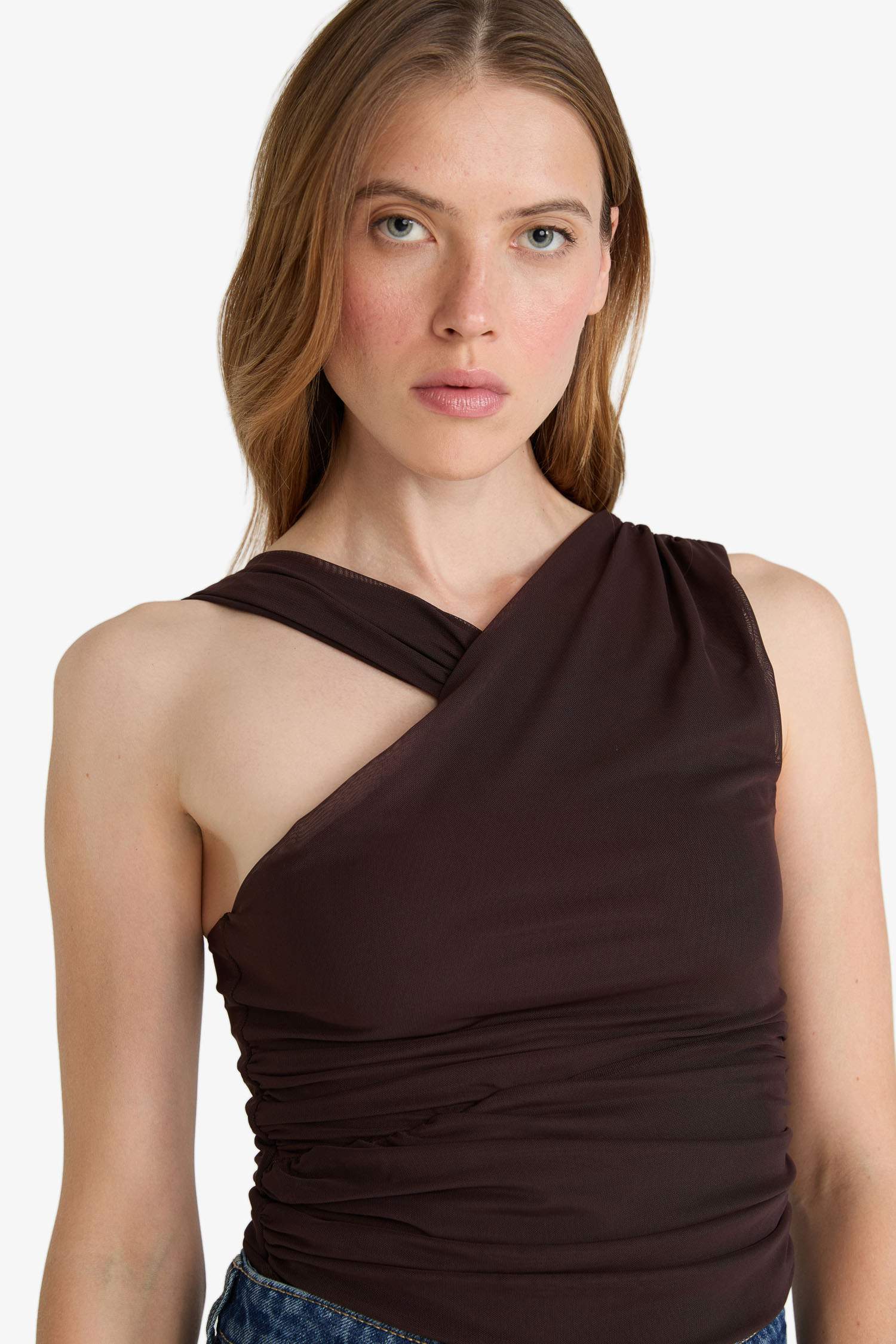 Halter Collar Tank Top