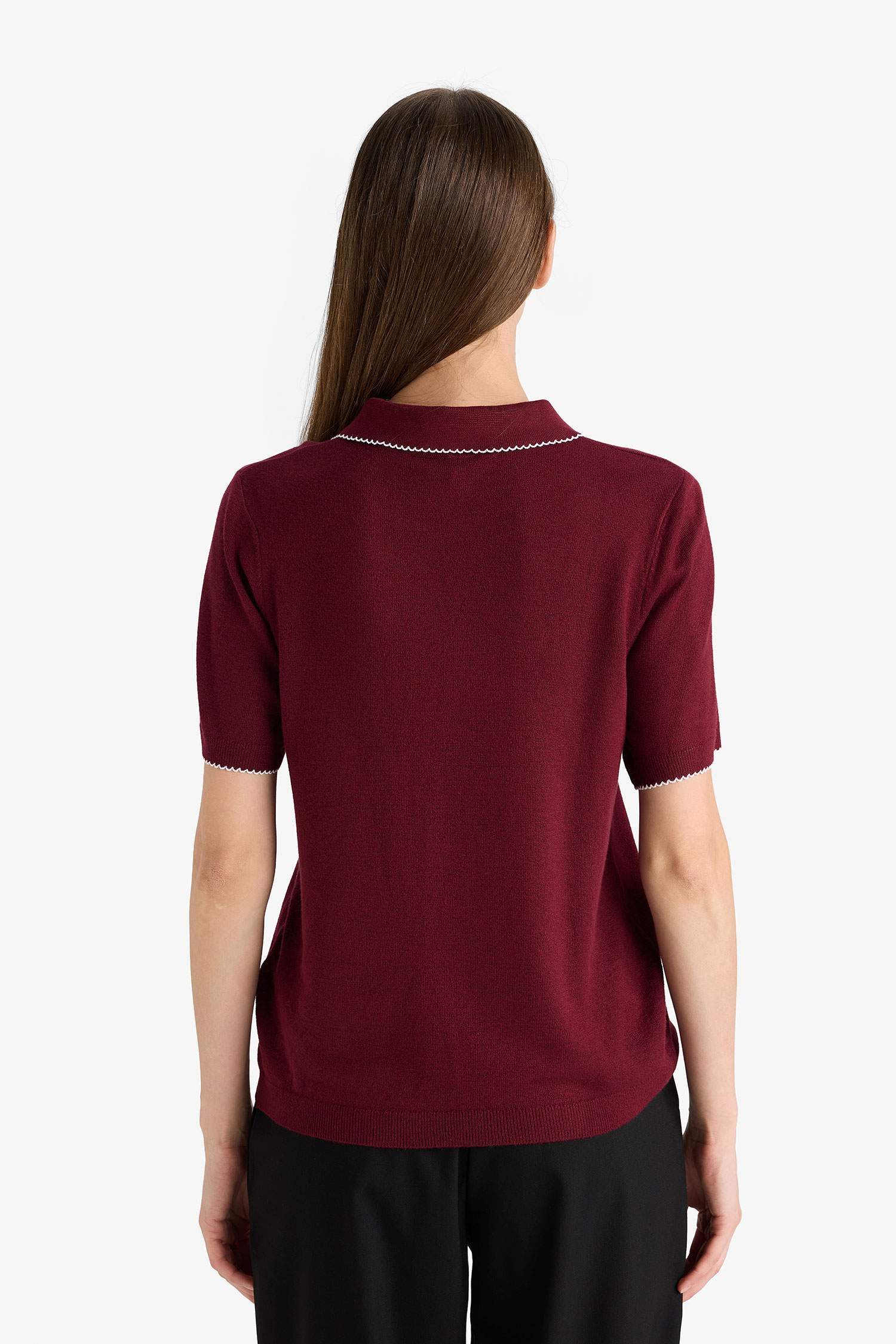 Regular Fit Polo Collar Knitwear Pullover