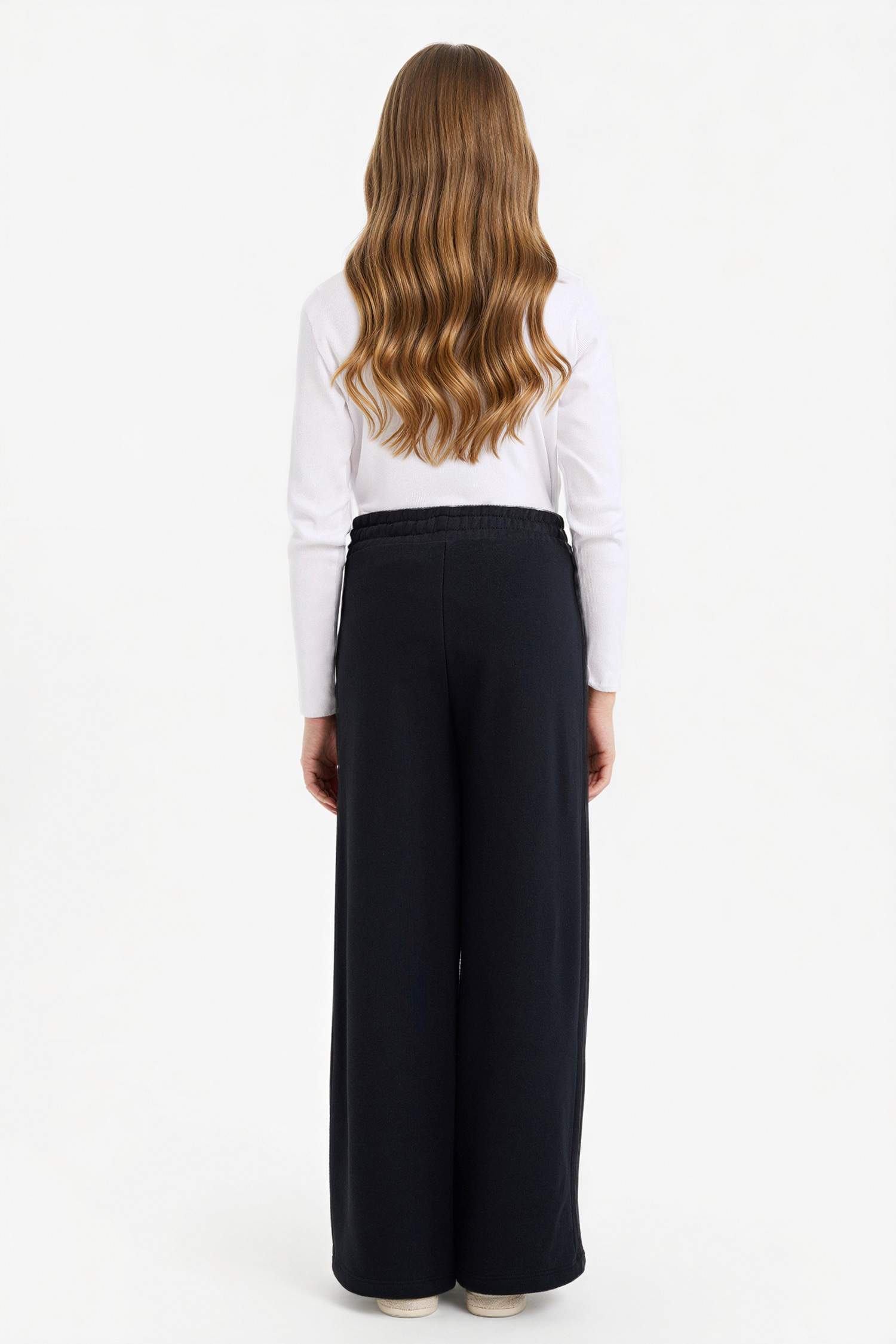 Kız Çocuk Wide Leg Beli Lastikli Geniş Paça Eşofman Altı