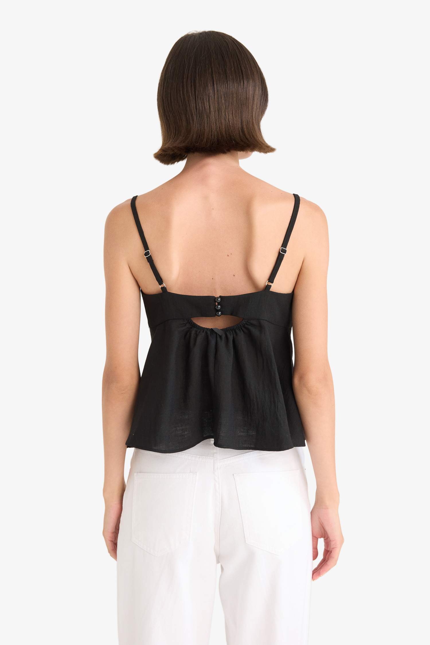 V-Neck Short Sleeve Blouse