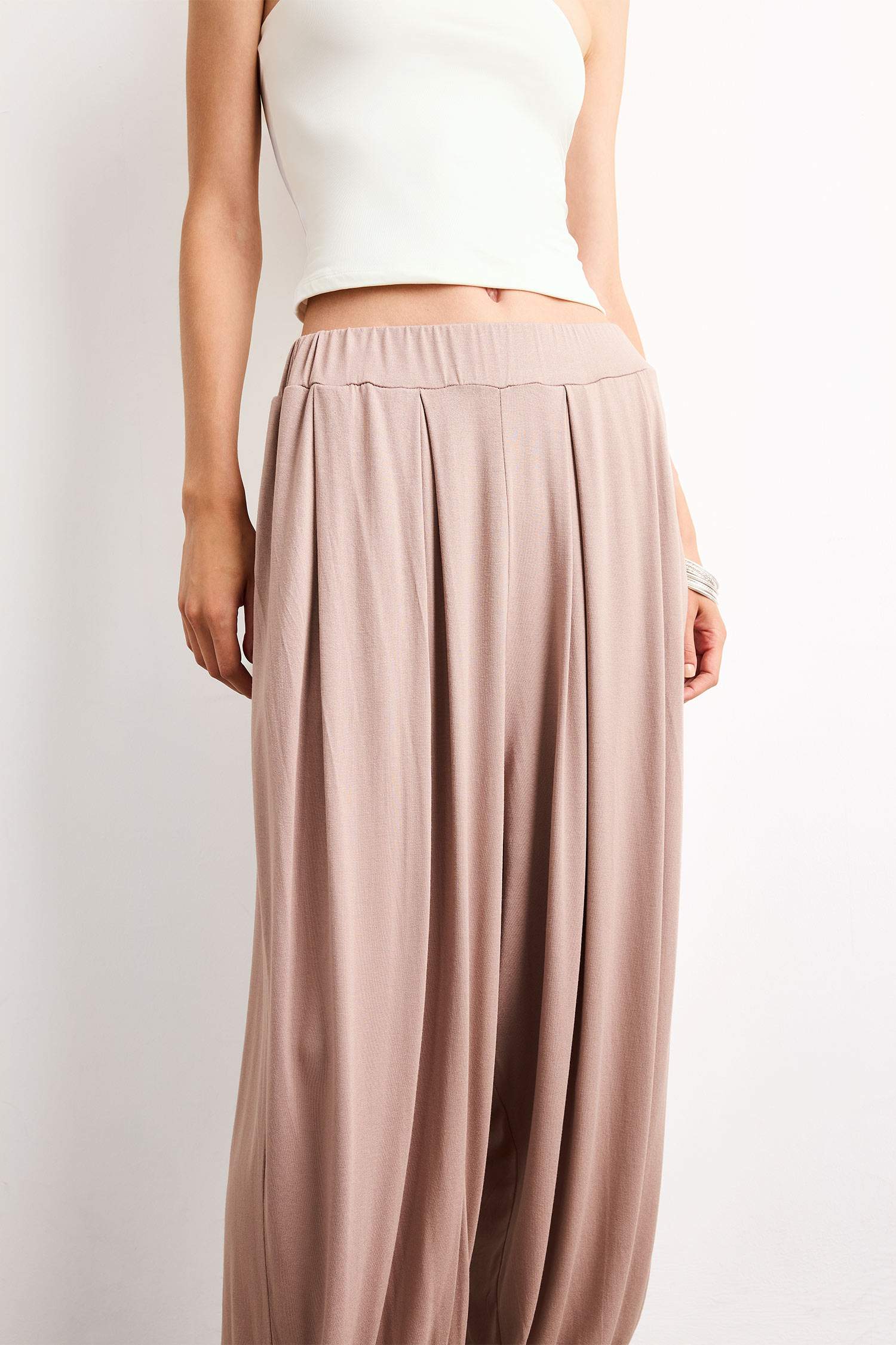 Baggy Fit Normal Bel Jogger Paça Bilek Boy Modal Pantolon