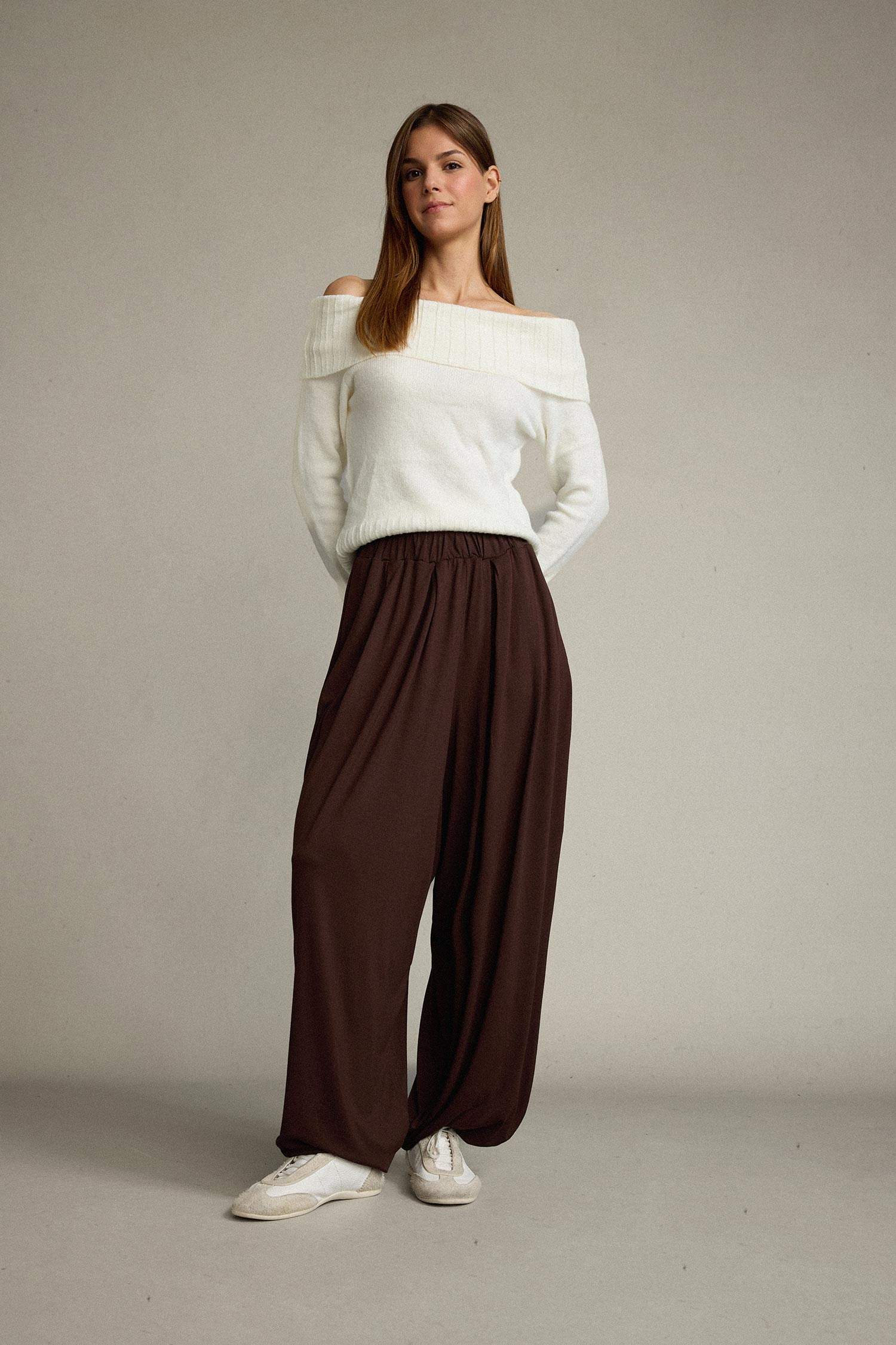 Baggy Fit Normal Bel Jogger Paça Bilek Boy Modal Pantolon