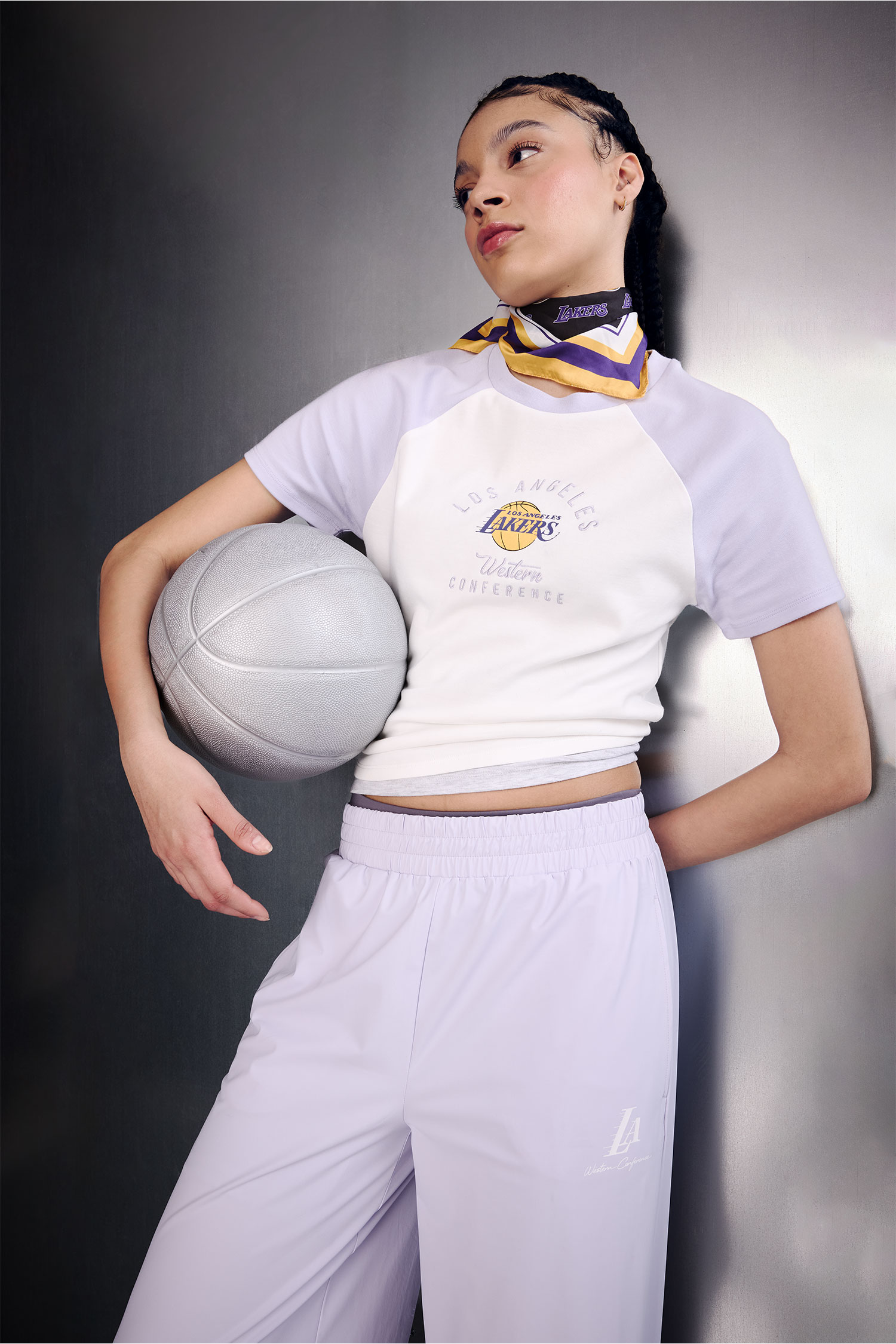 DeFacto %100 Pamuk NBA Los Angeles Lakers Slım Fıt Kısa Kollu Tişört
