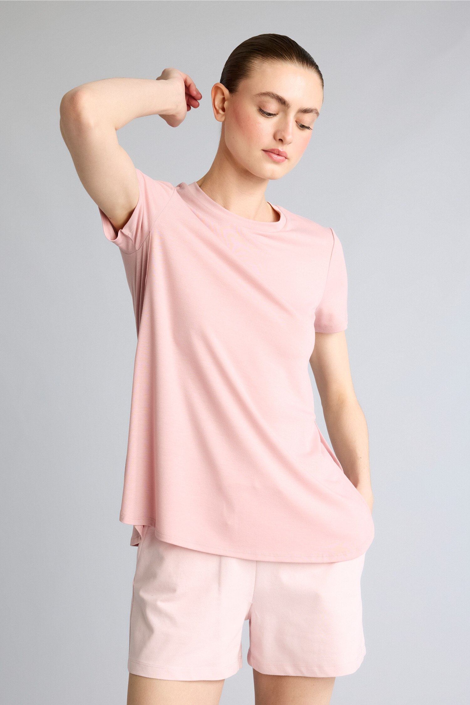 DeFacto Long Fit Yırtmaçlı Sporcu Tişört görsel 3