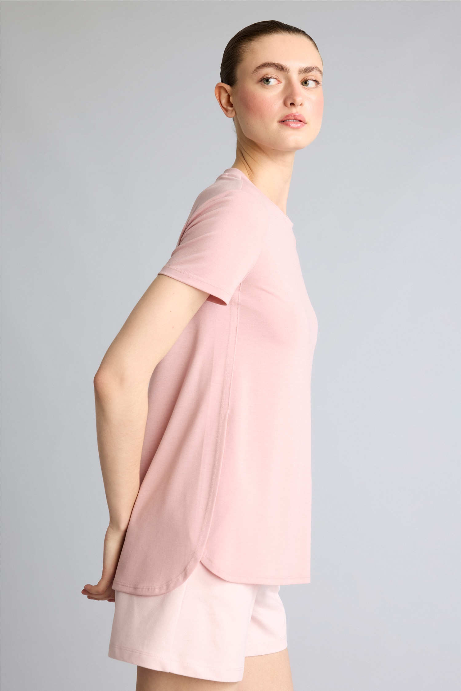 DeFacto Long Fit Yırtmaçlı Sporcu Tişört görsel 4