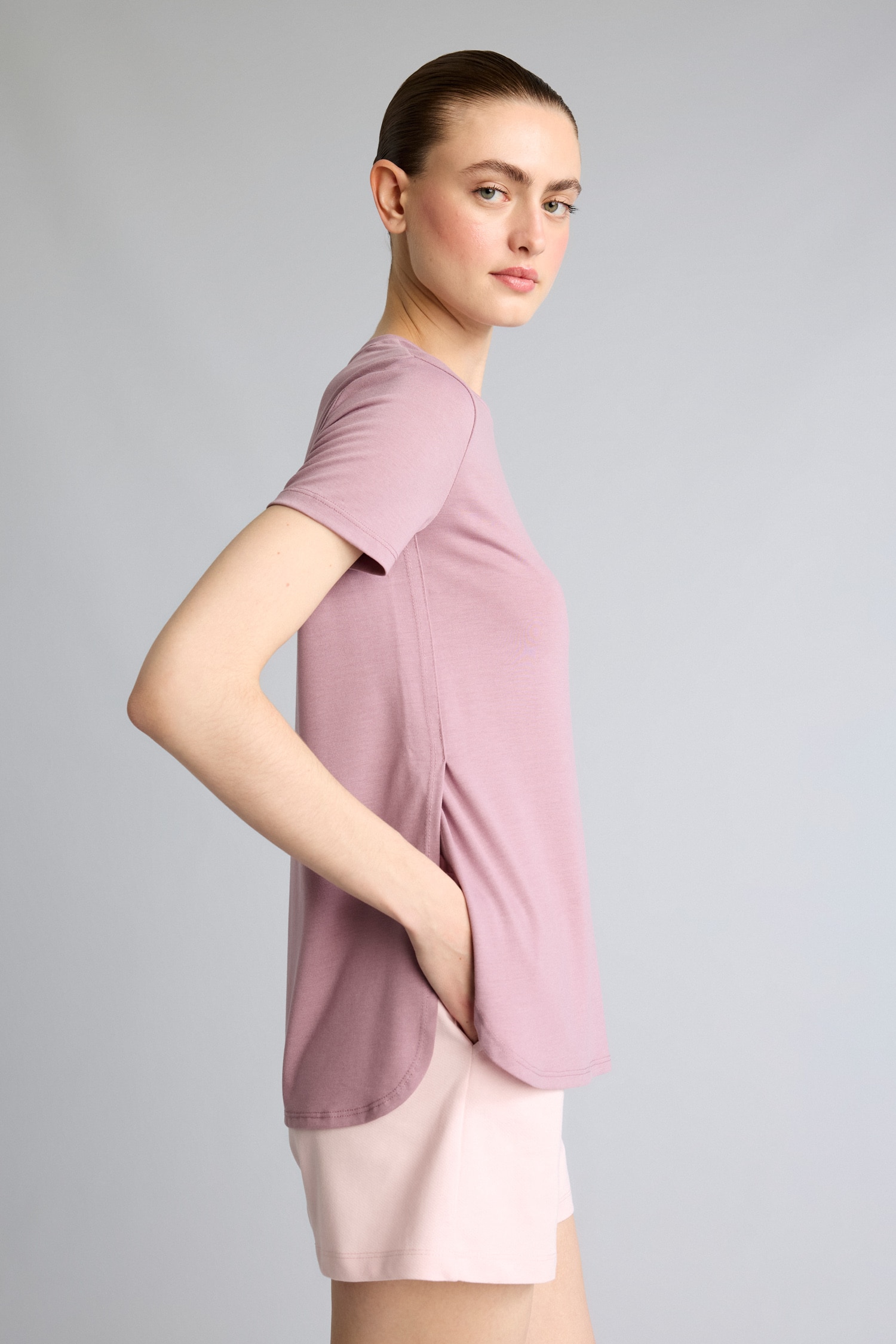 DeFacto Long Fit Yırtmaçlı Sporcu Tişört görsel 3
