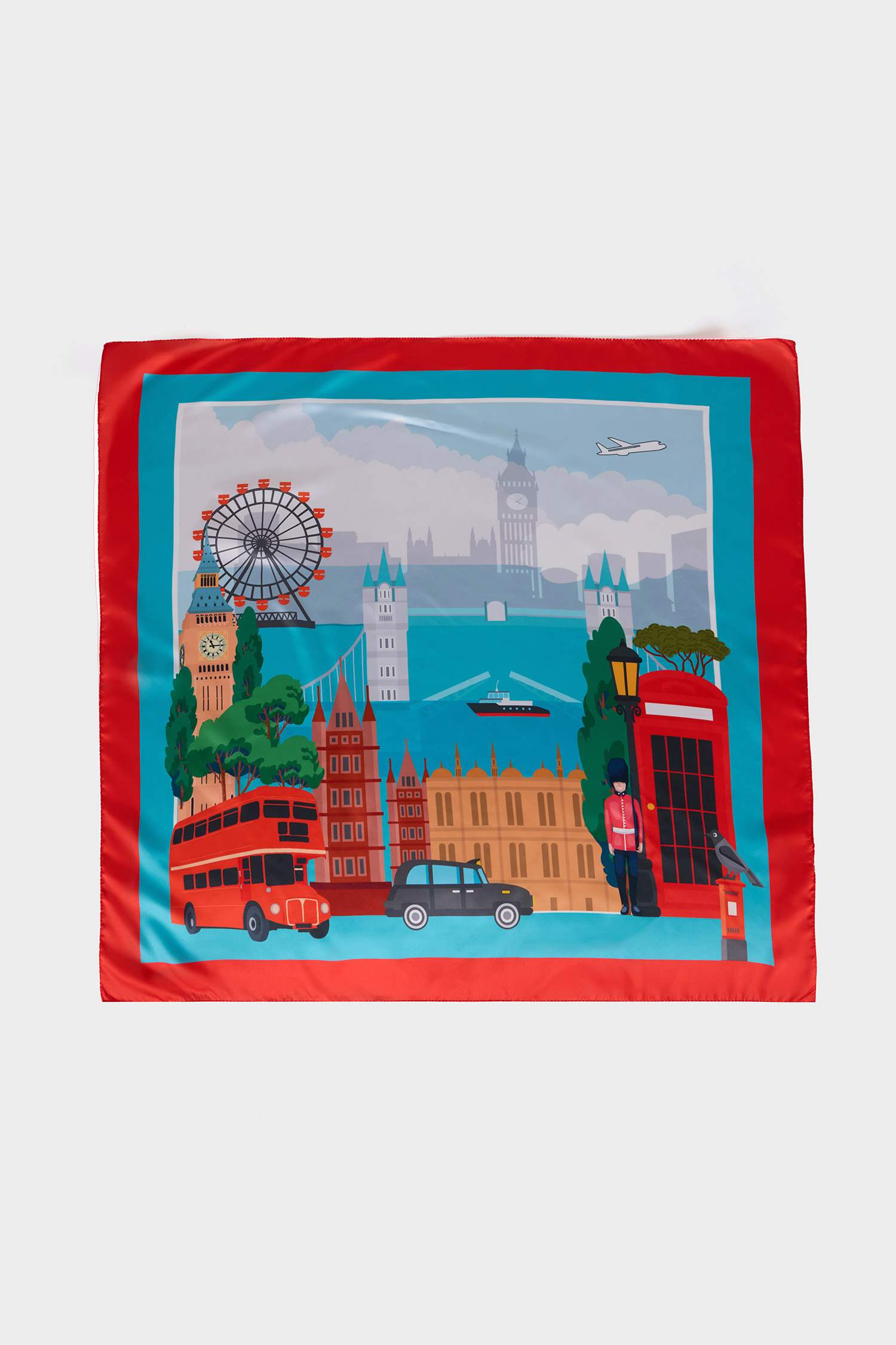 Kadın Londra Temalı Fular