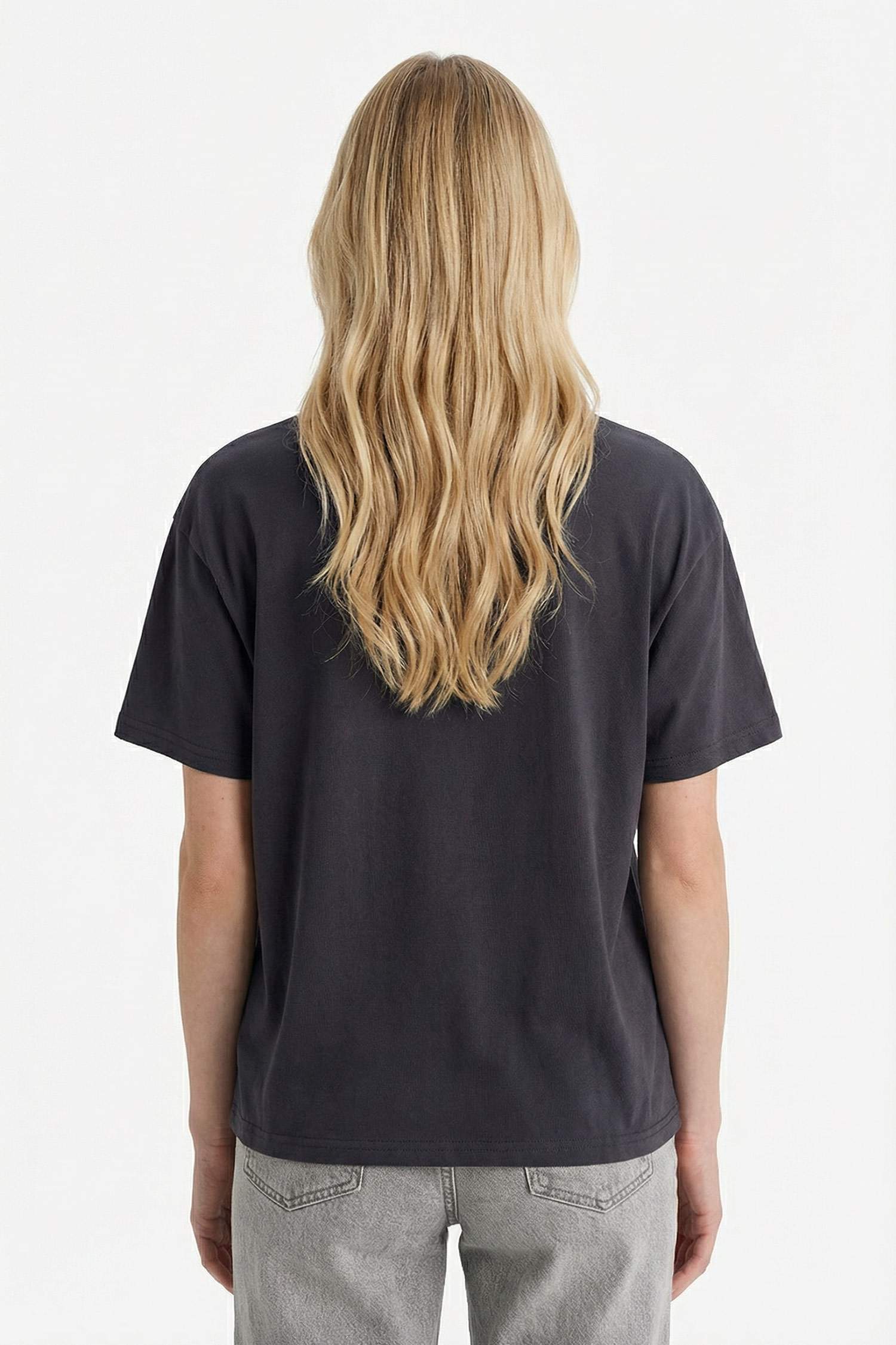 Hot Wheels Oversize кең пішімді дөңгелек жағалы суретті қысқа жеңді футболка