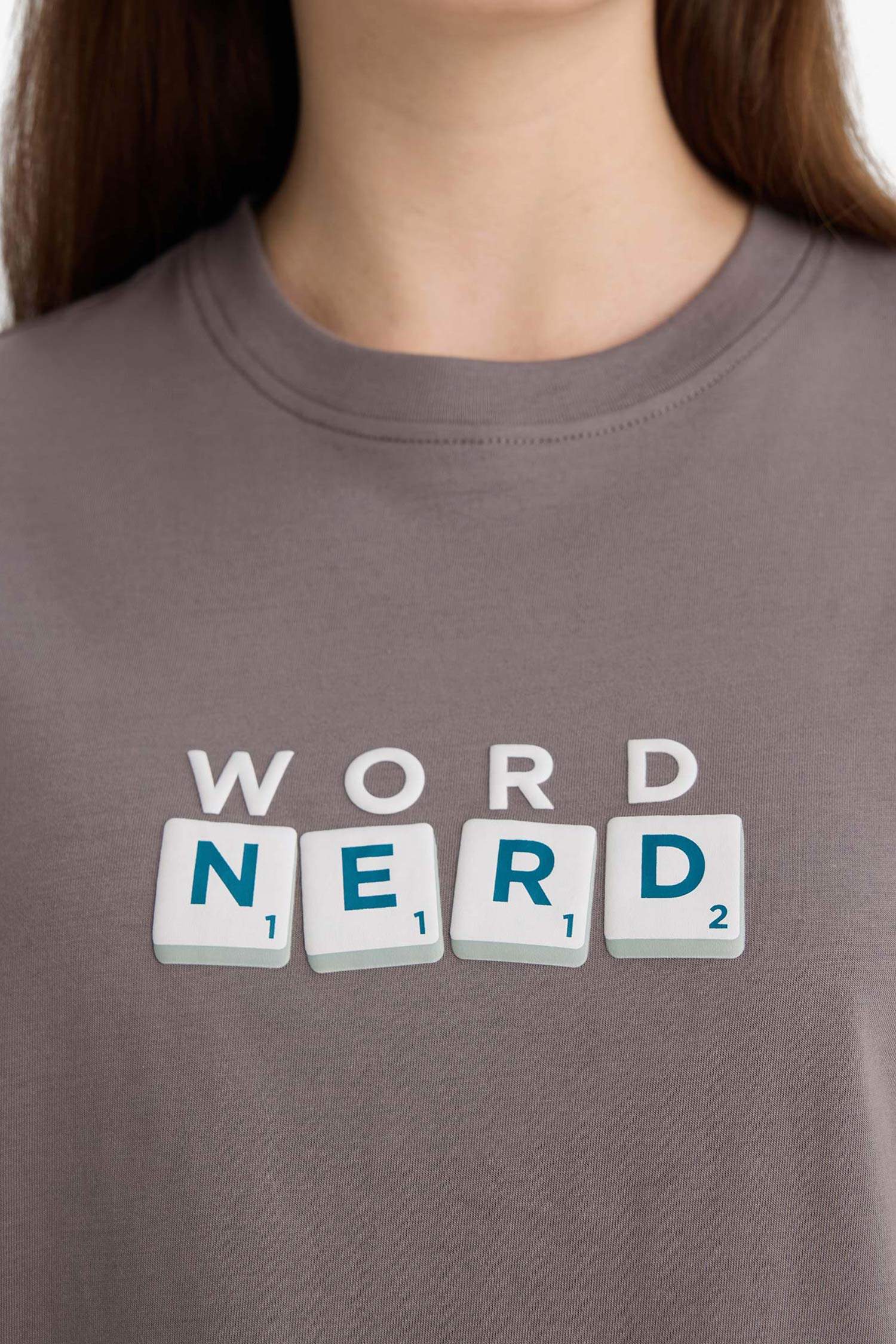 Oversize кең пішімді суретті қысқа жеңді футболка