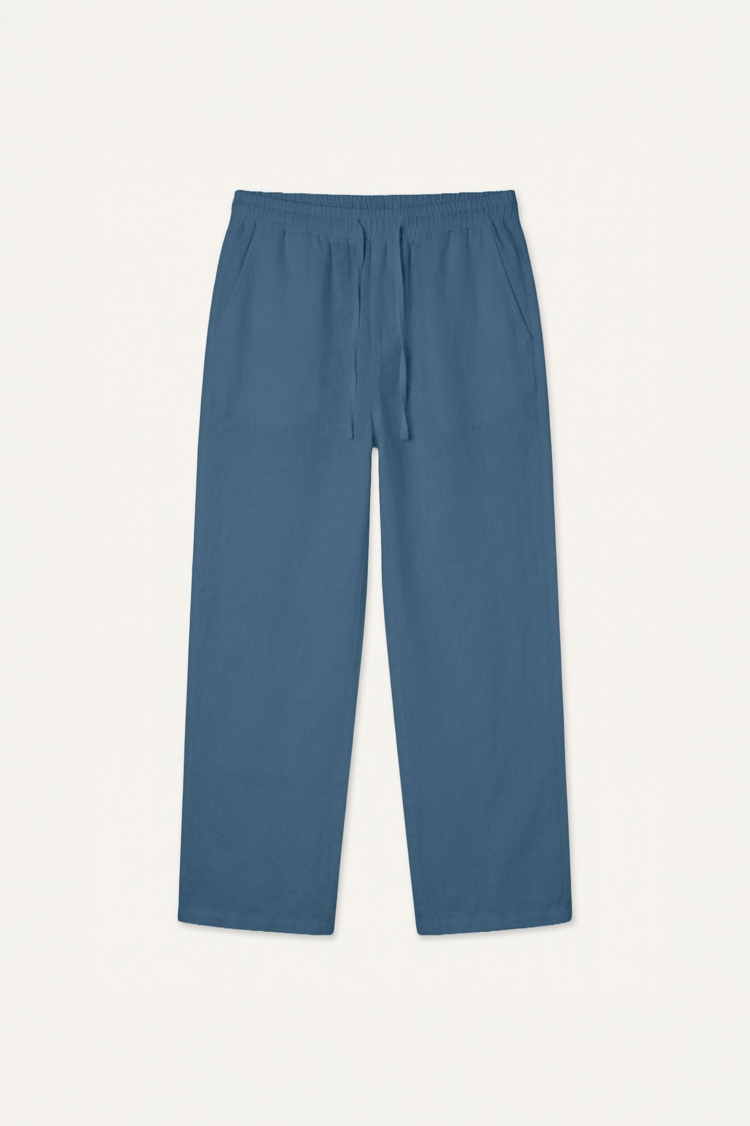 DeFacto %100 Keten Wıde Leg Pantolon görsel 7