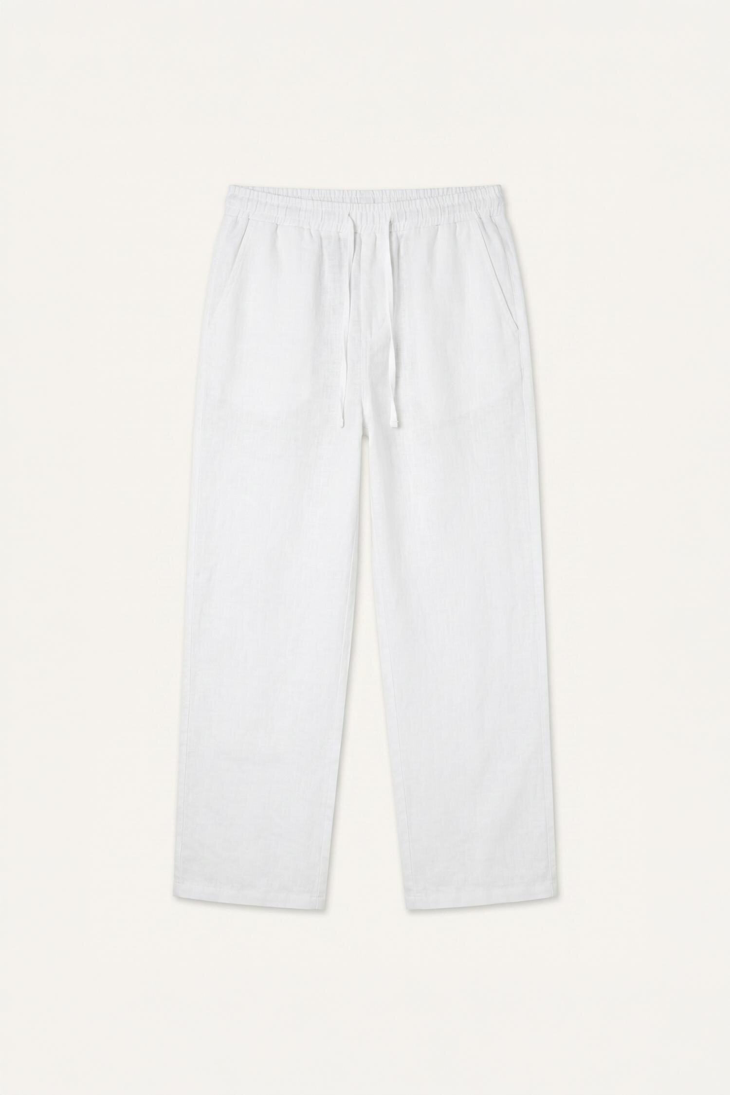 DeFacto %100 Keten Wıde Leg Pantolon görsel 8
