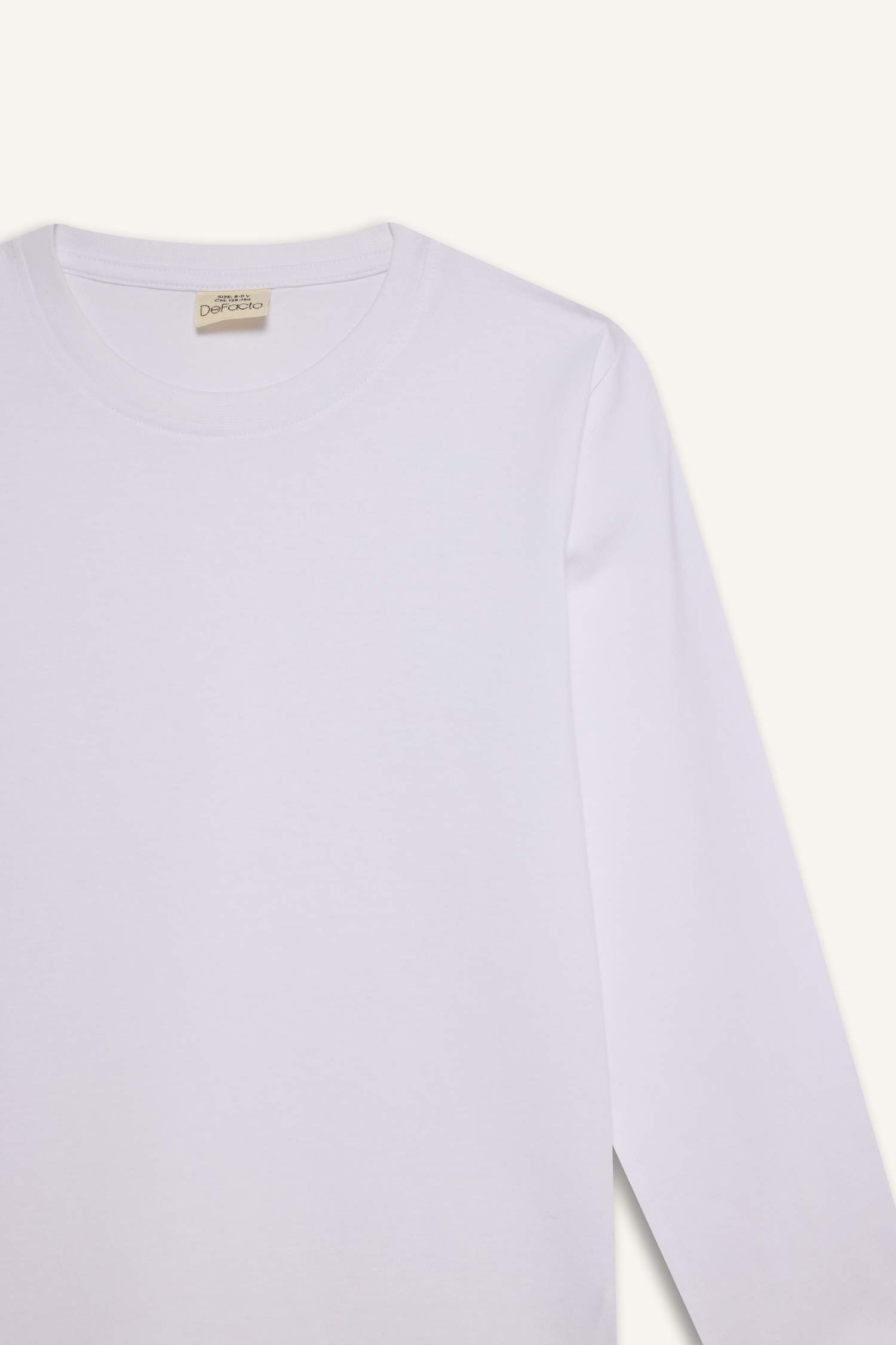 Қыздарға арналған Regular Fit дөңгелек жағалы ұзын жеңді футболка