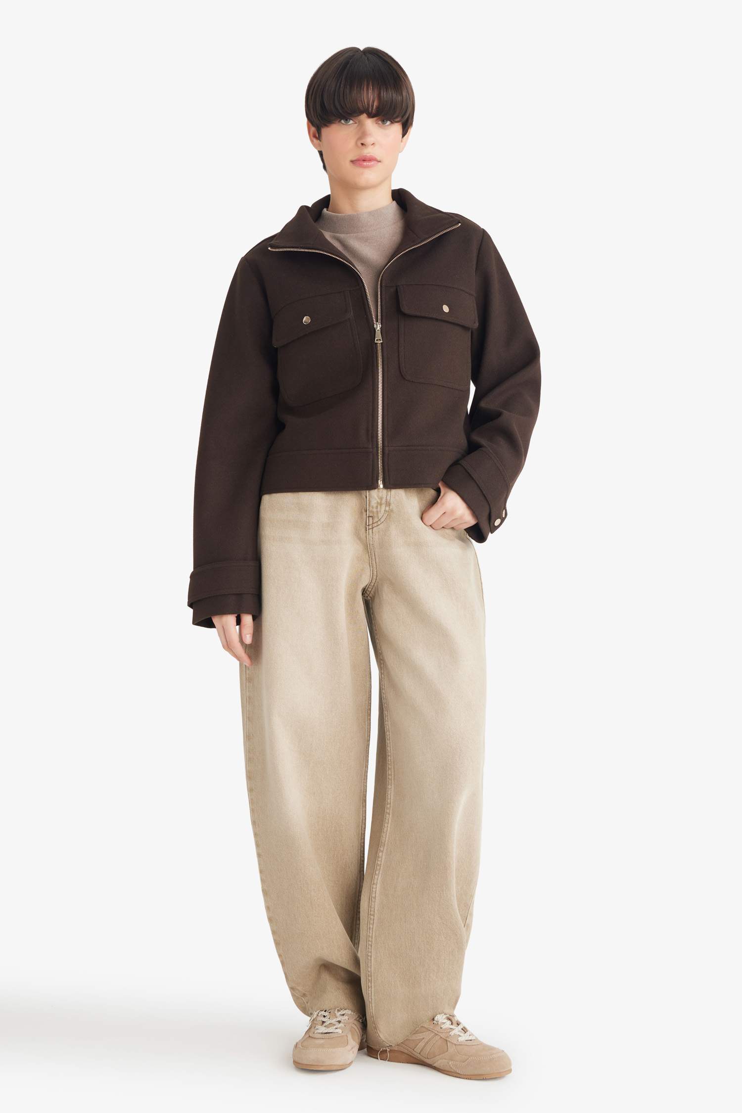 Manteau en laine Coupe régulière