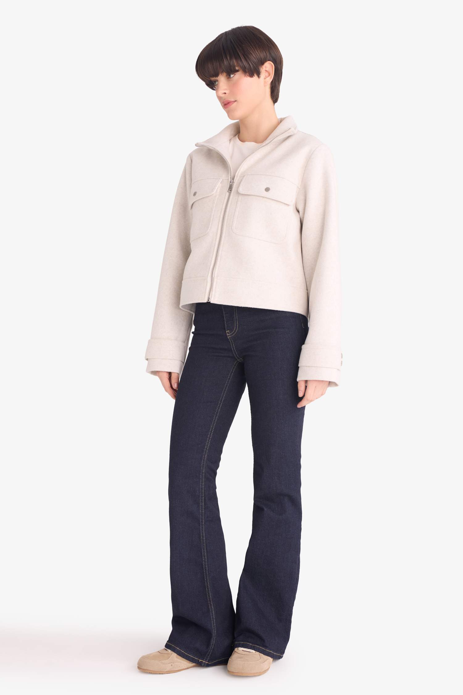 Regular Fit драп пальто