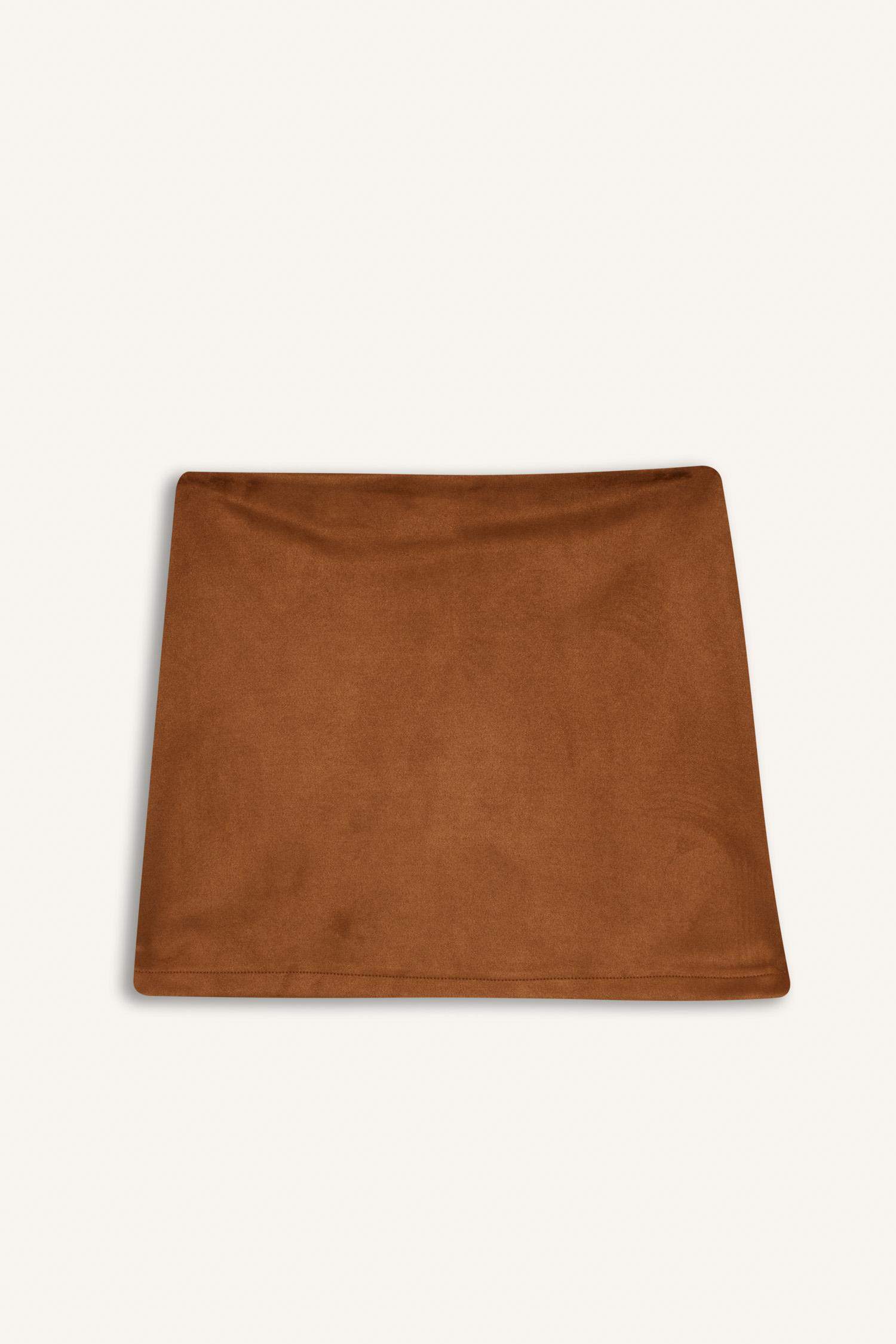 Regular Waist Mini Suede Skort