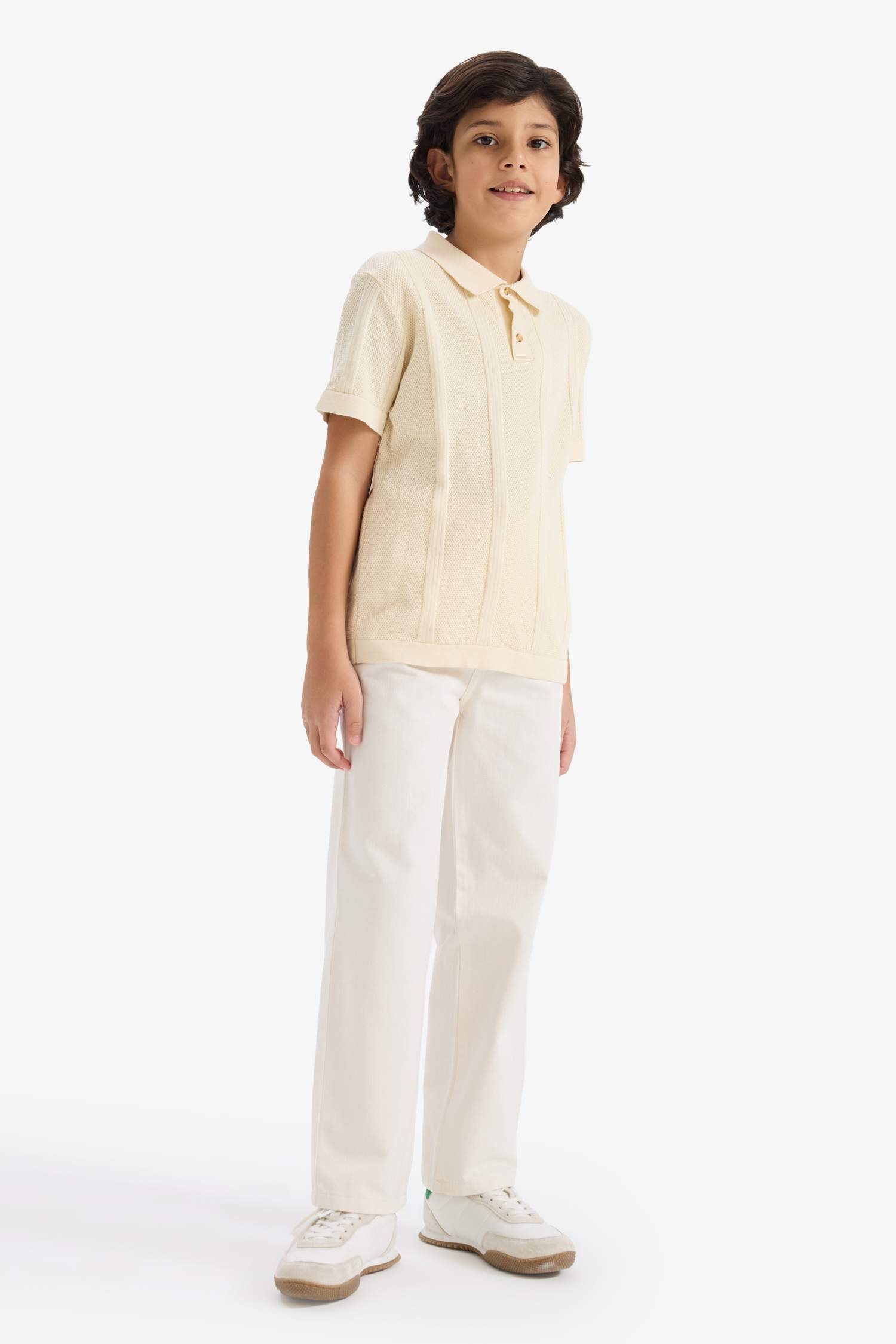 Polo Yaka Triko Kazak Erkek Çocuk