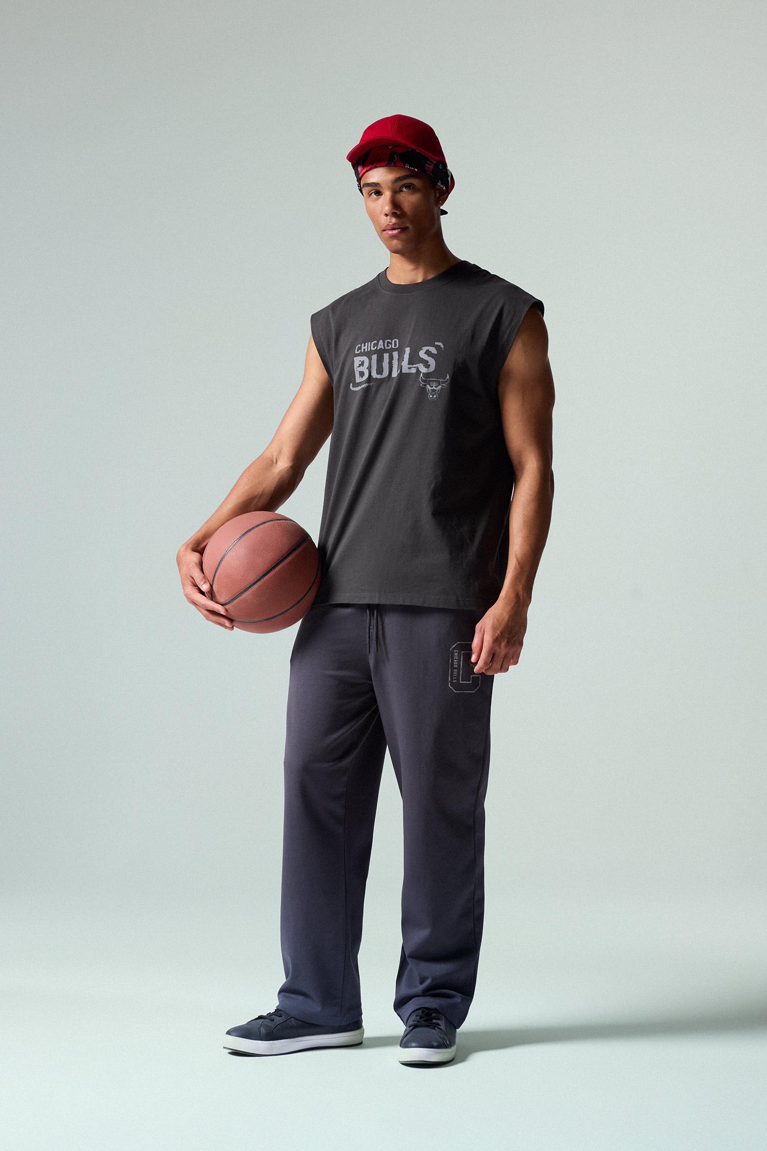 DeFacto %100 Pamuk NBA Oversize Baskılı Atlet görsel 2