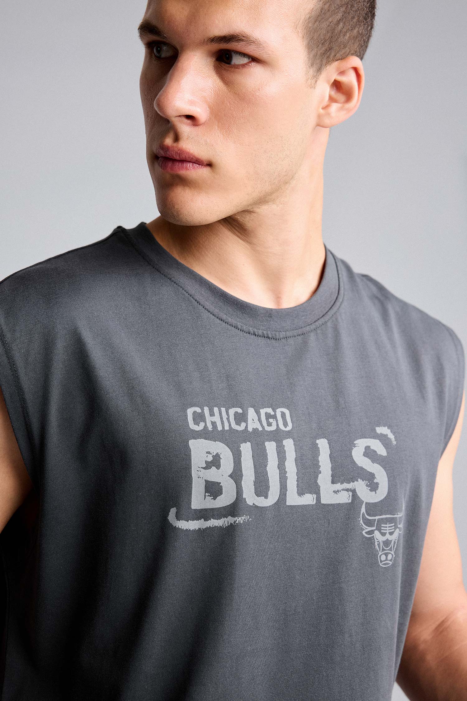 DeFacto %100 Pamuk NBA Oversize Baskılı Atlet görsel 6