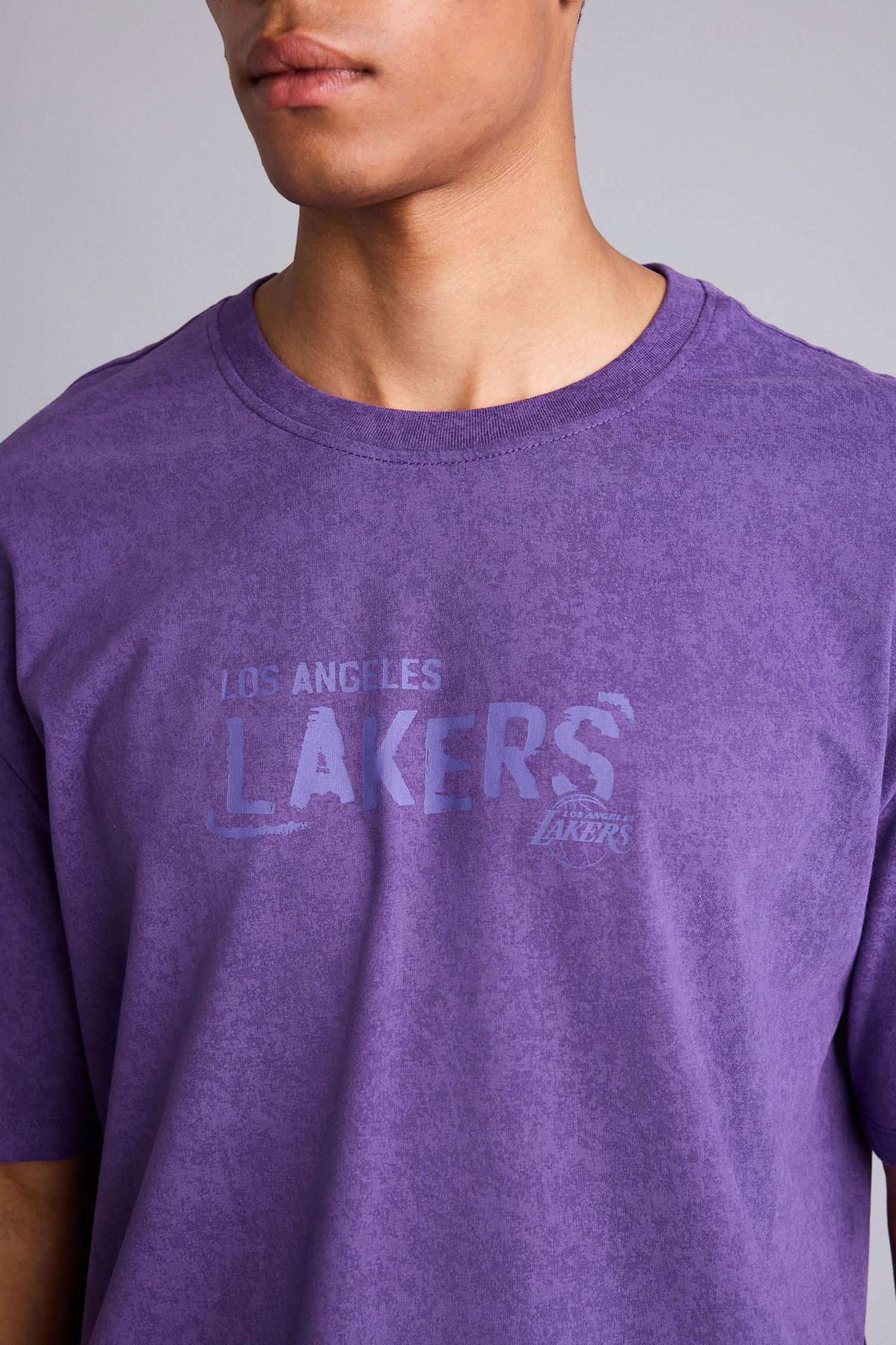 DeFacto %100 Pamuk NBA Los Angeles Lakers Kısa Kollu Tişört görsel 6