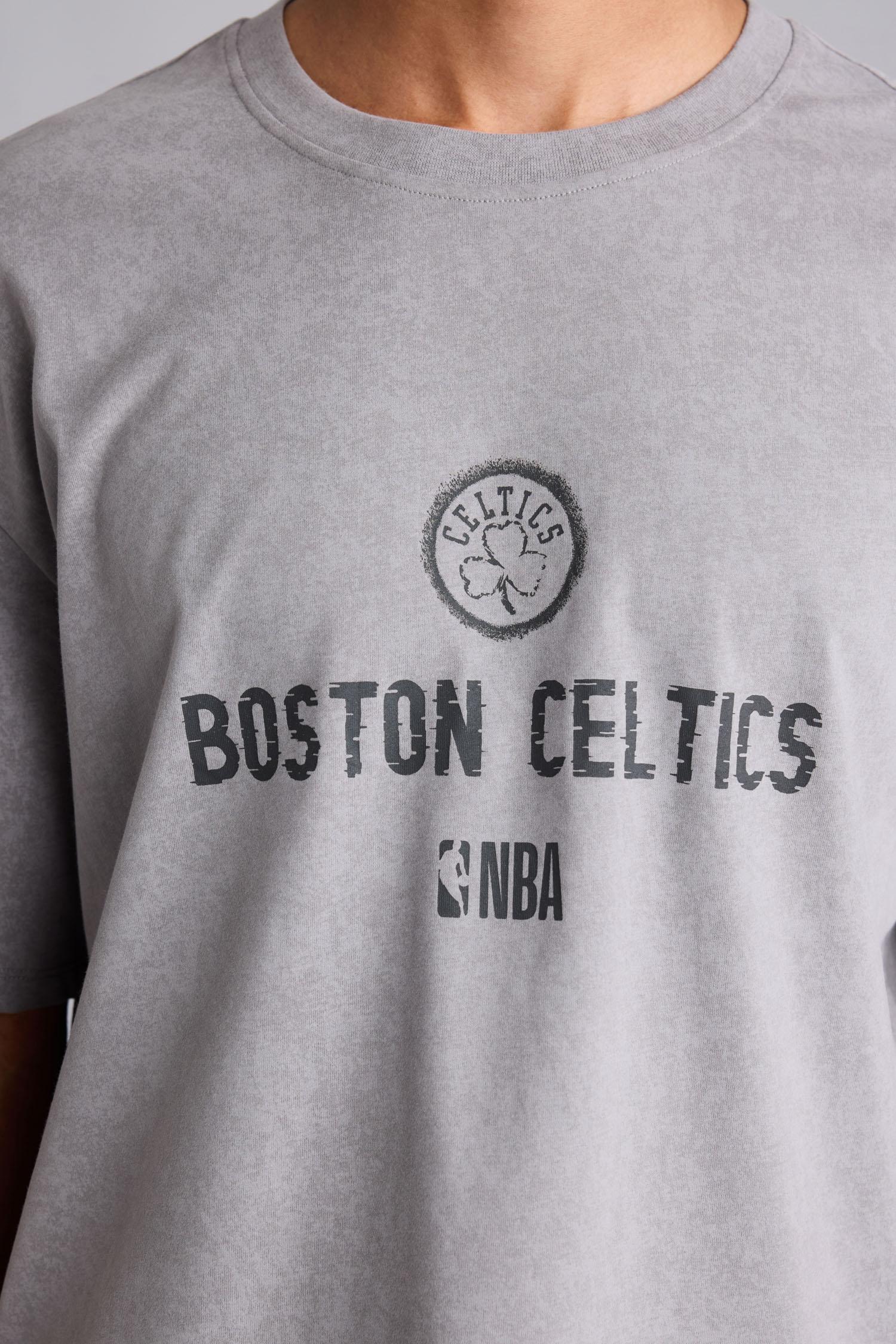 DeFacto %100 Pamuk NBA Boston Celtıcs Oversıze Kısa Kollu Tişört görsel 6