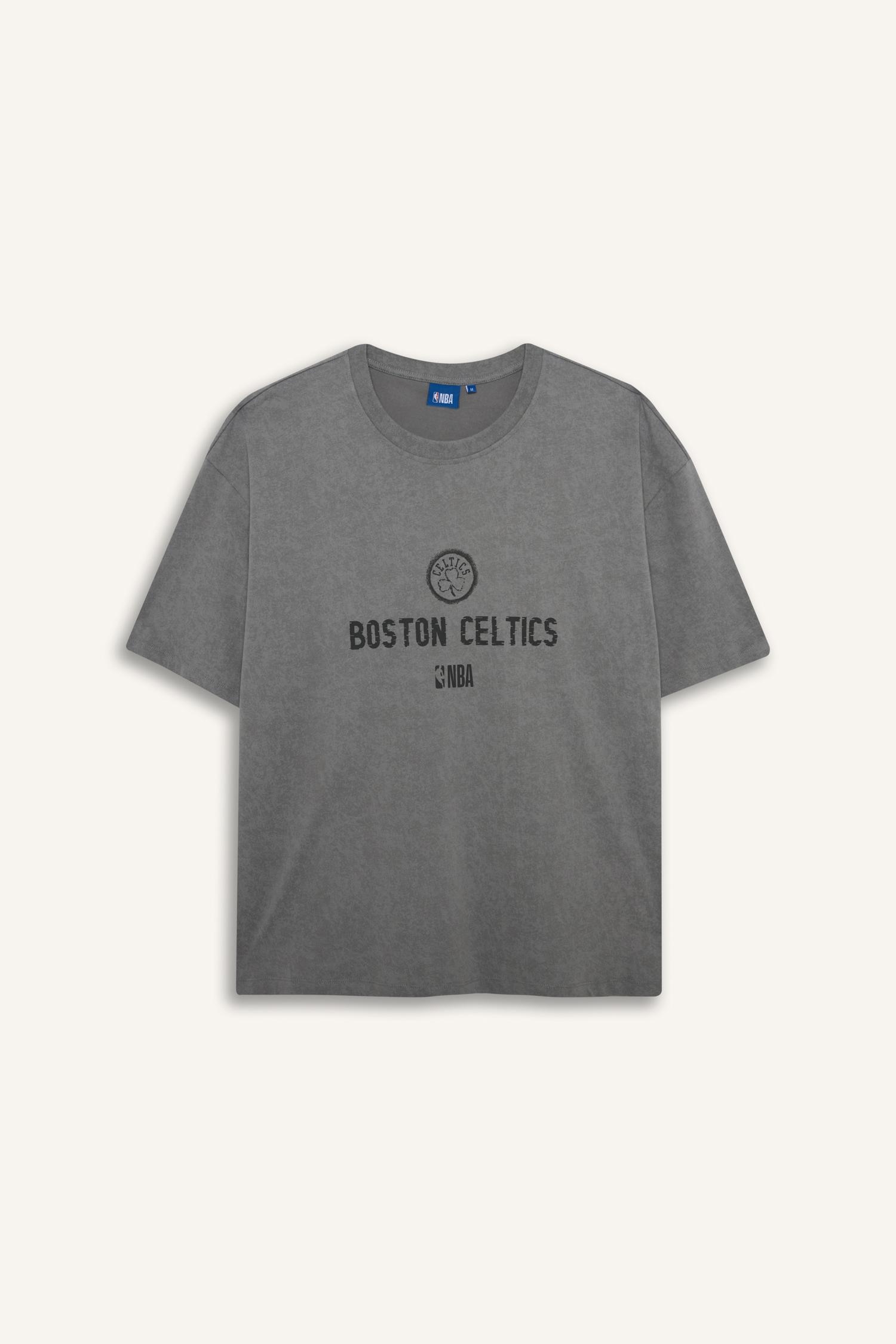 DeFacto %100 Pamuk NBA Boston Celtıcs Oversıze Kısa Kollu Tişört görsel 8