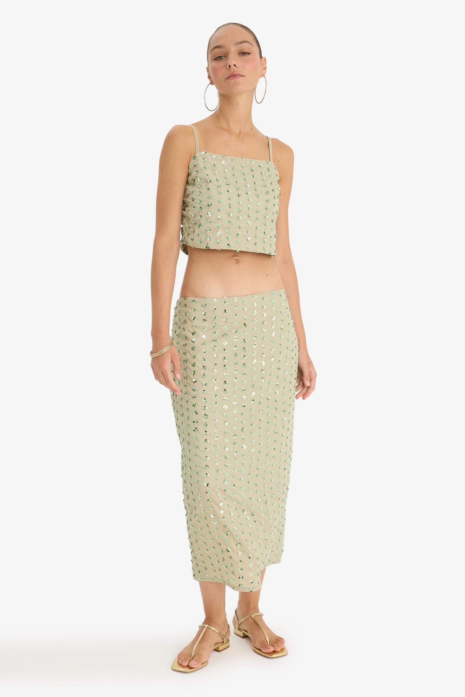 Pencil Skirt Voile Lined Normal Waist Midi Skirt