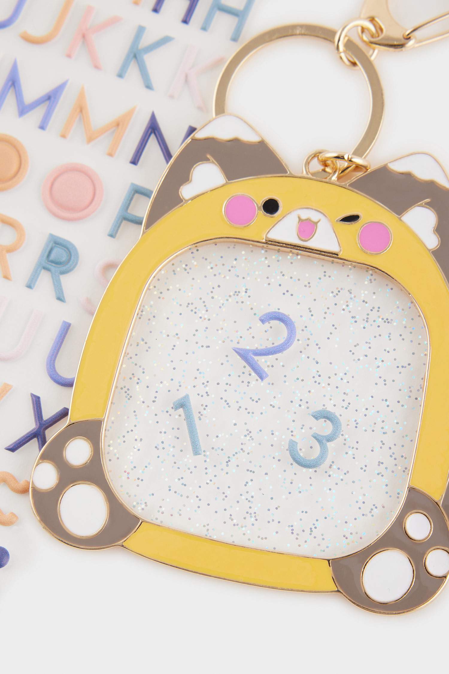 Kadın Kedi Temalı Harfli Charm Anahtarlık