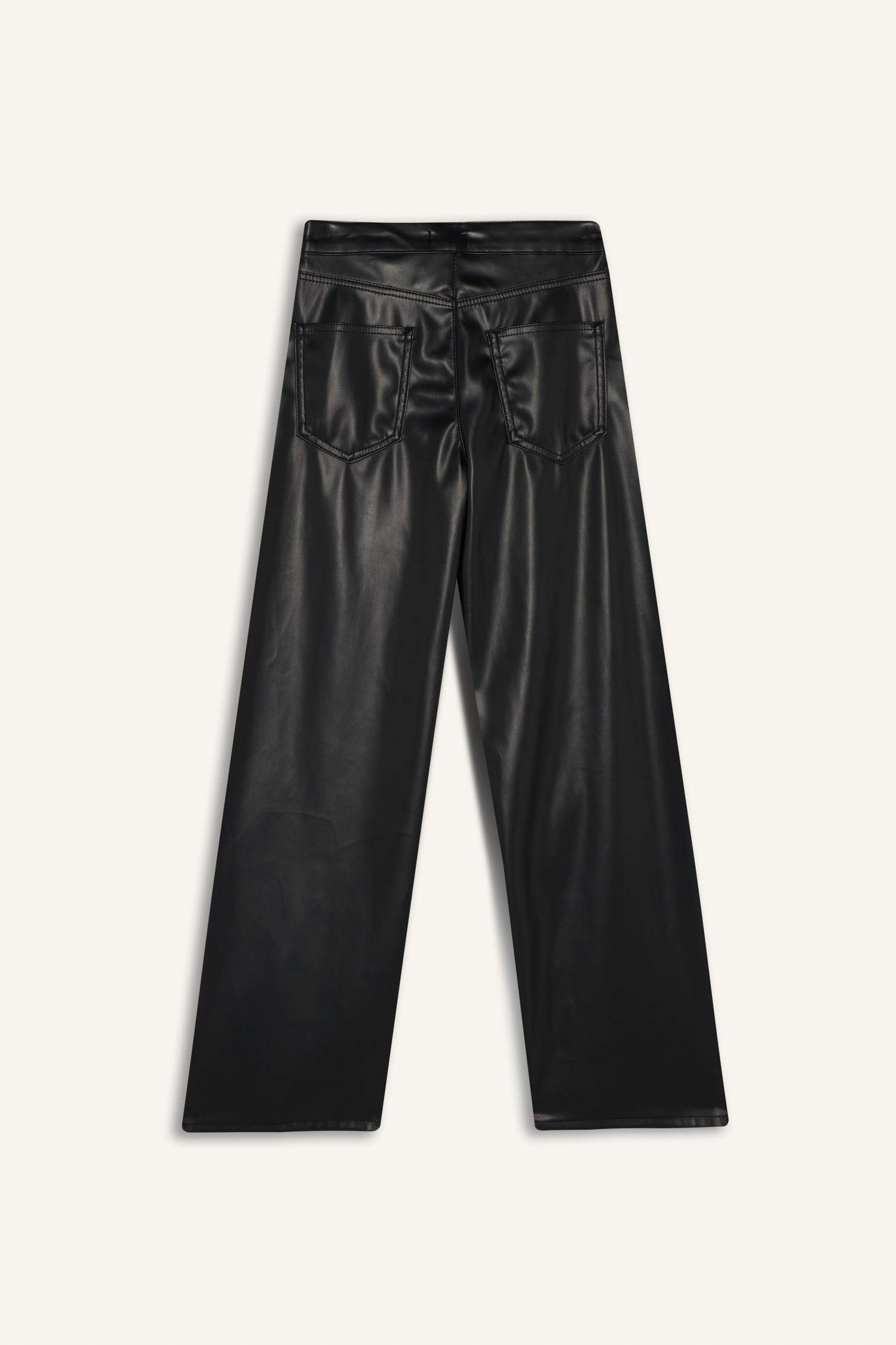 Wide Leg Zipper Trousers
