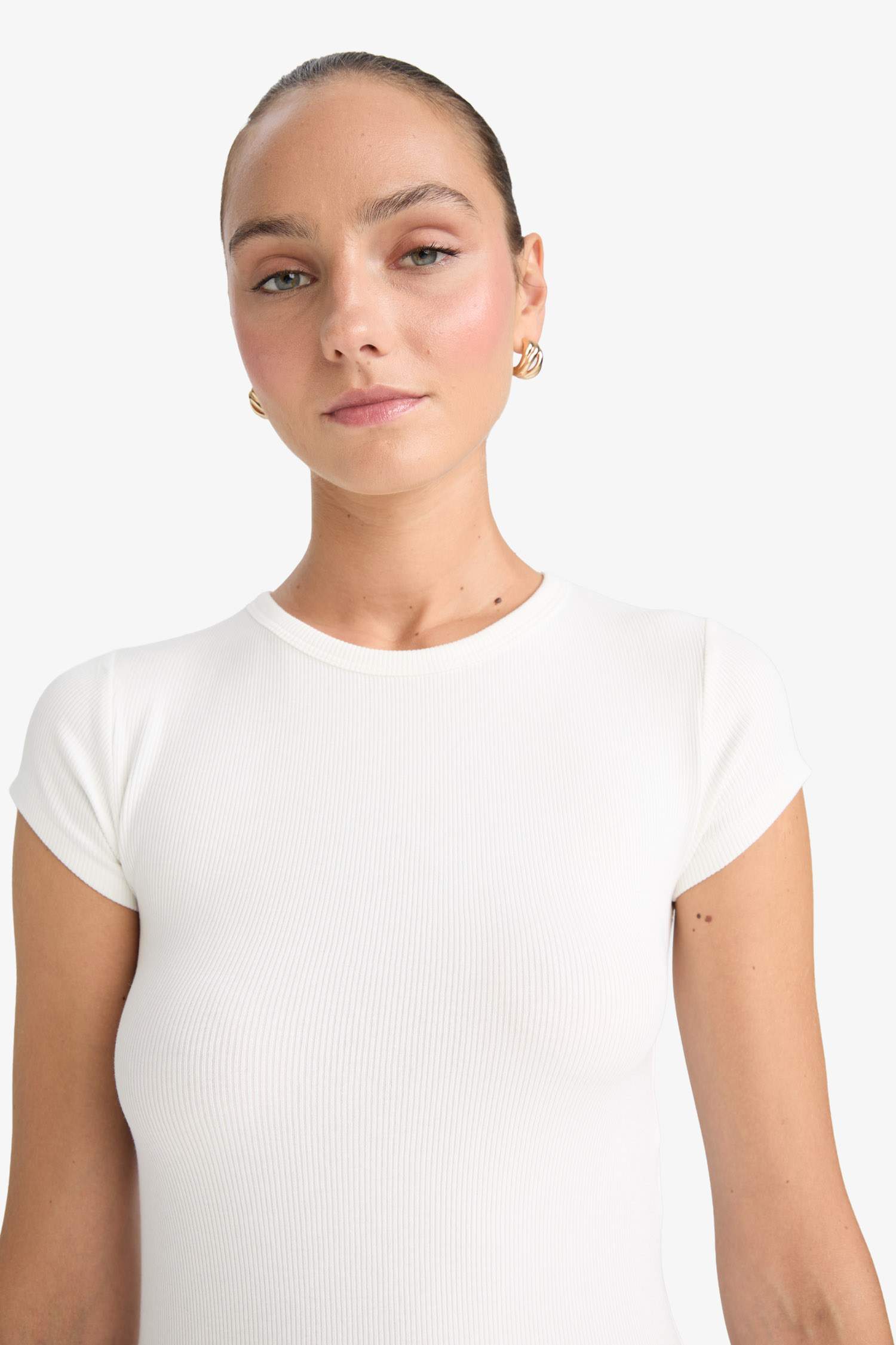 Bisiklet Yaka Kısa Kollu Tişört