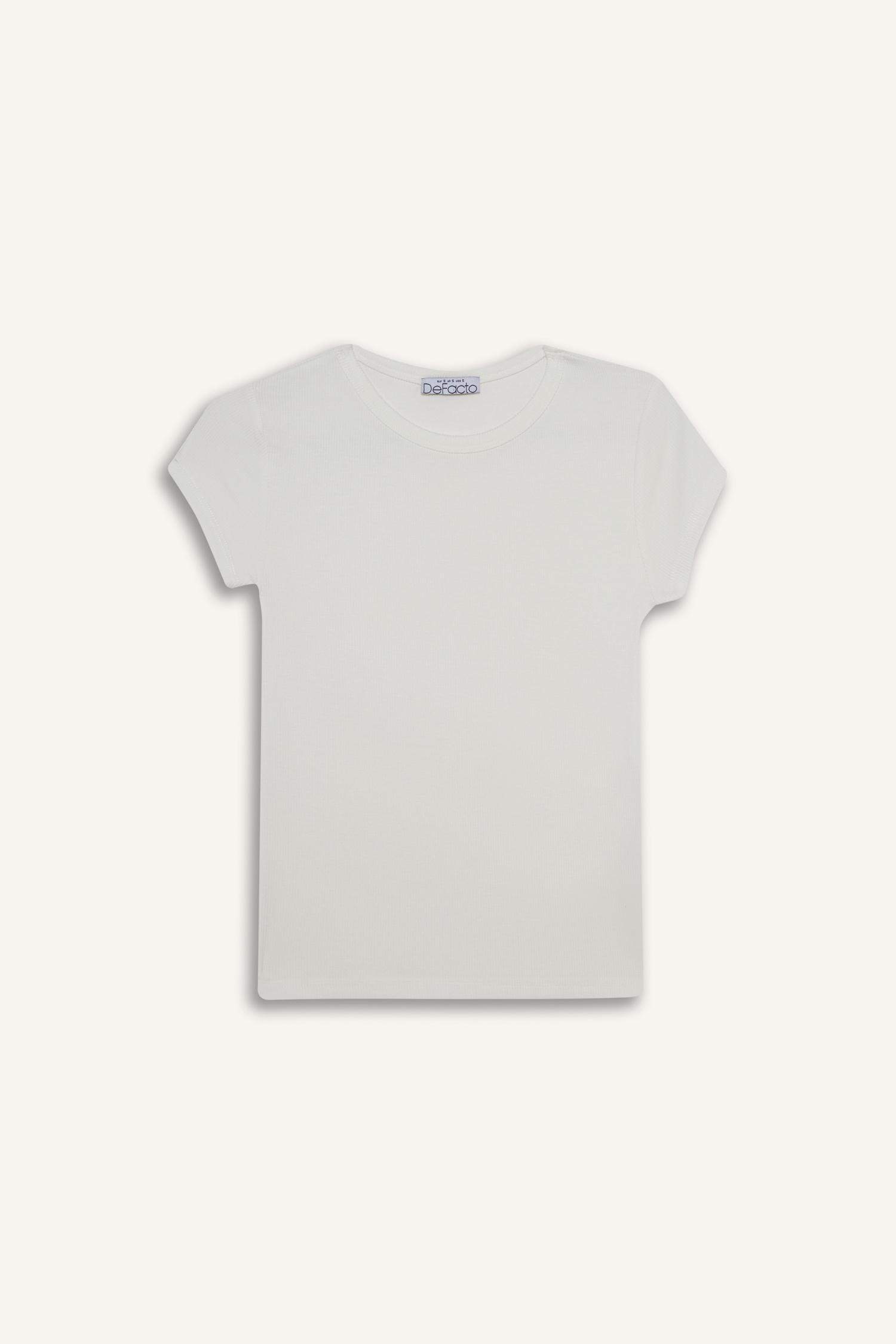 Bisiklet Yaka Kısa Kollu Tişört