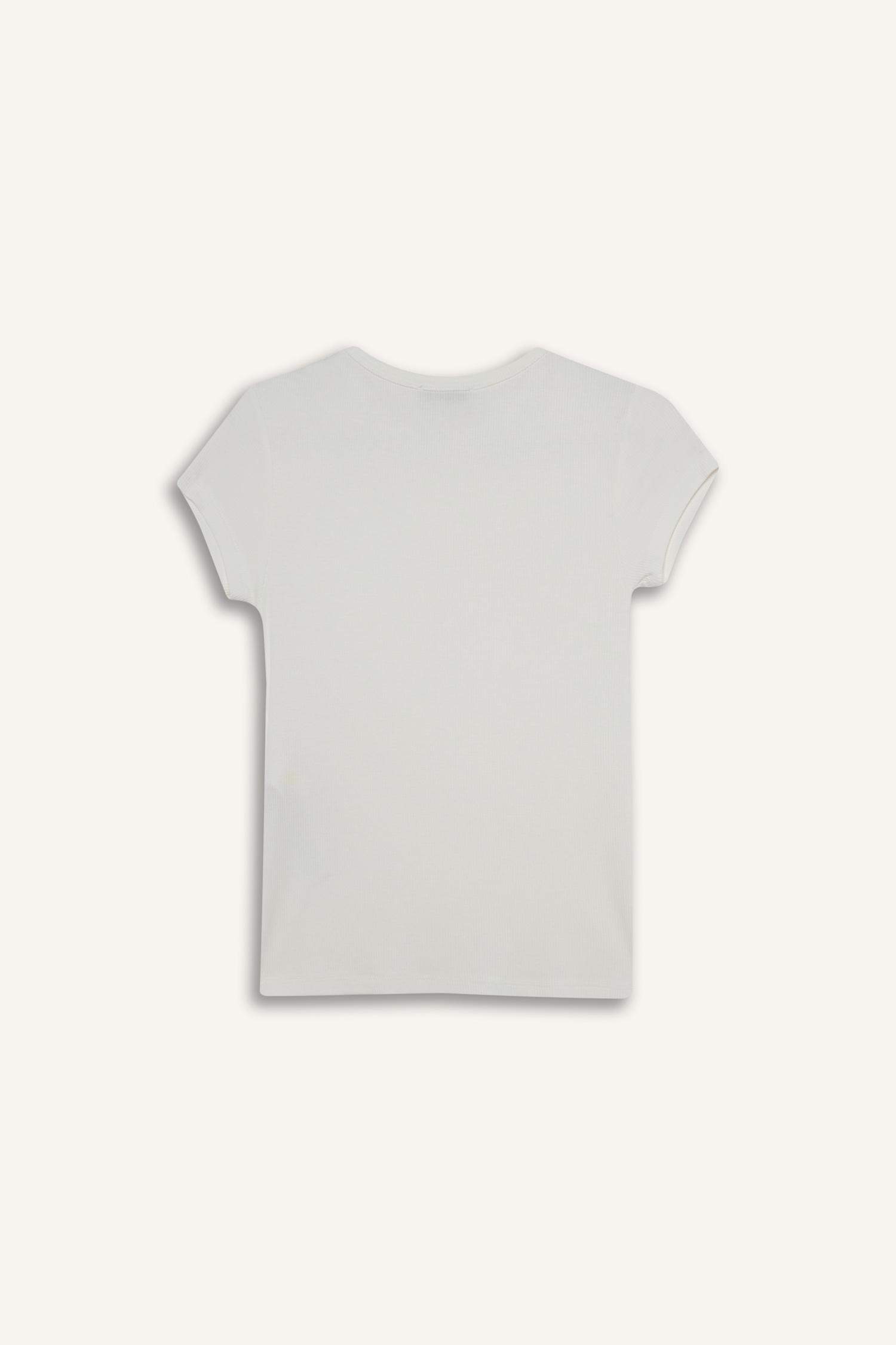 Bisiklet Yaka Kısa Kollu Tişört