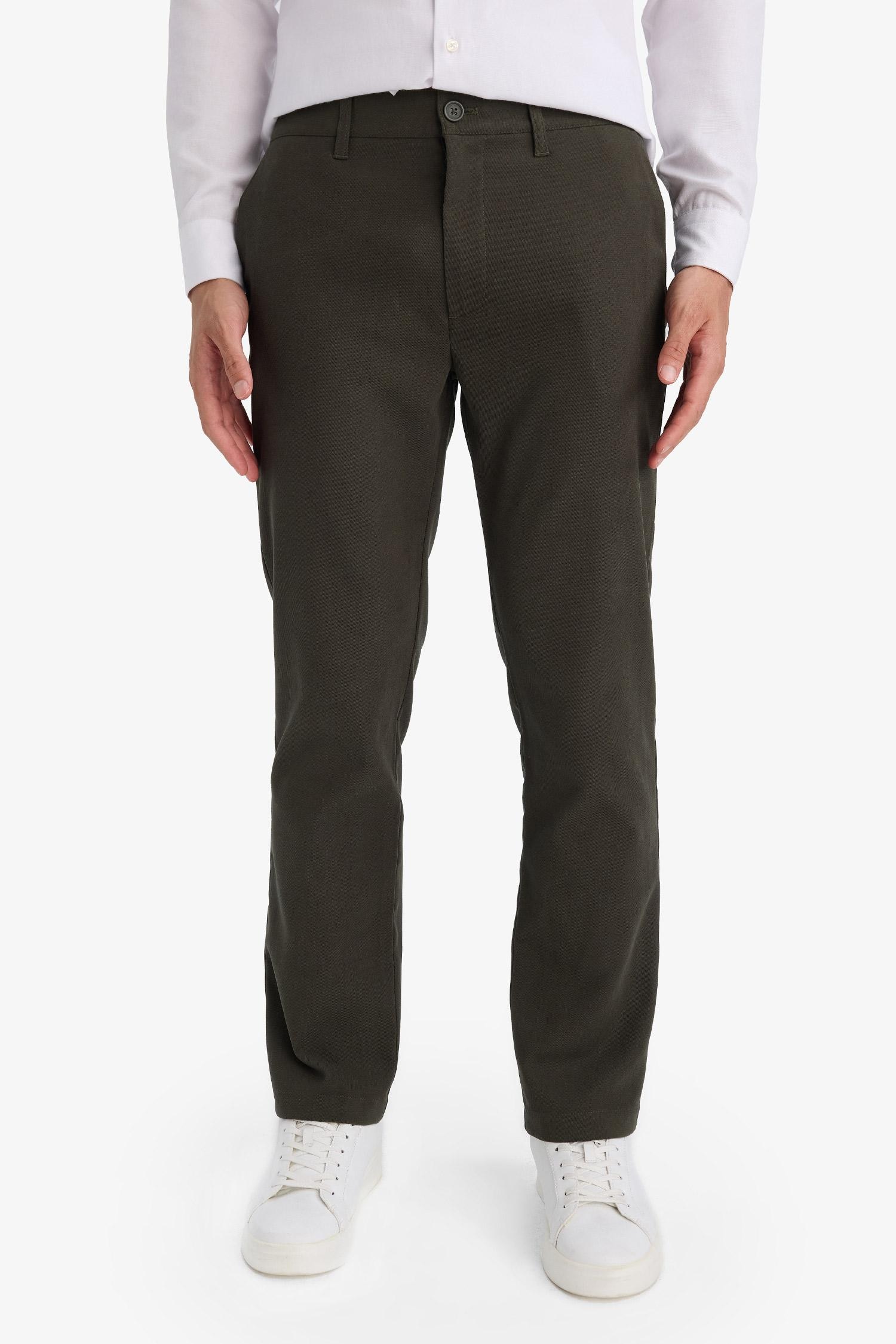 DeFacto REGULAR FIT Erkek Pamuklu Smart-Casual Pantolon görsel 4
