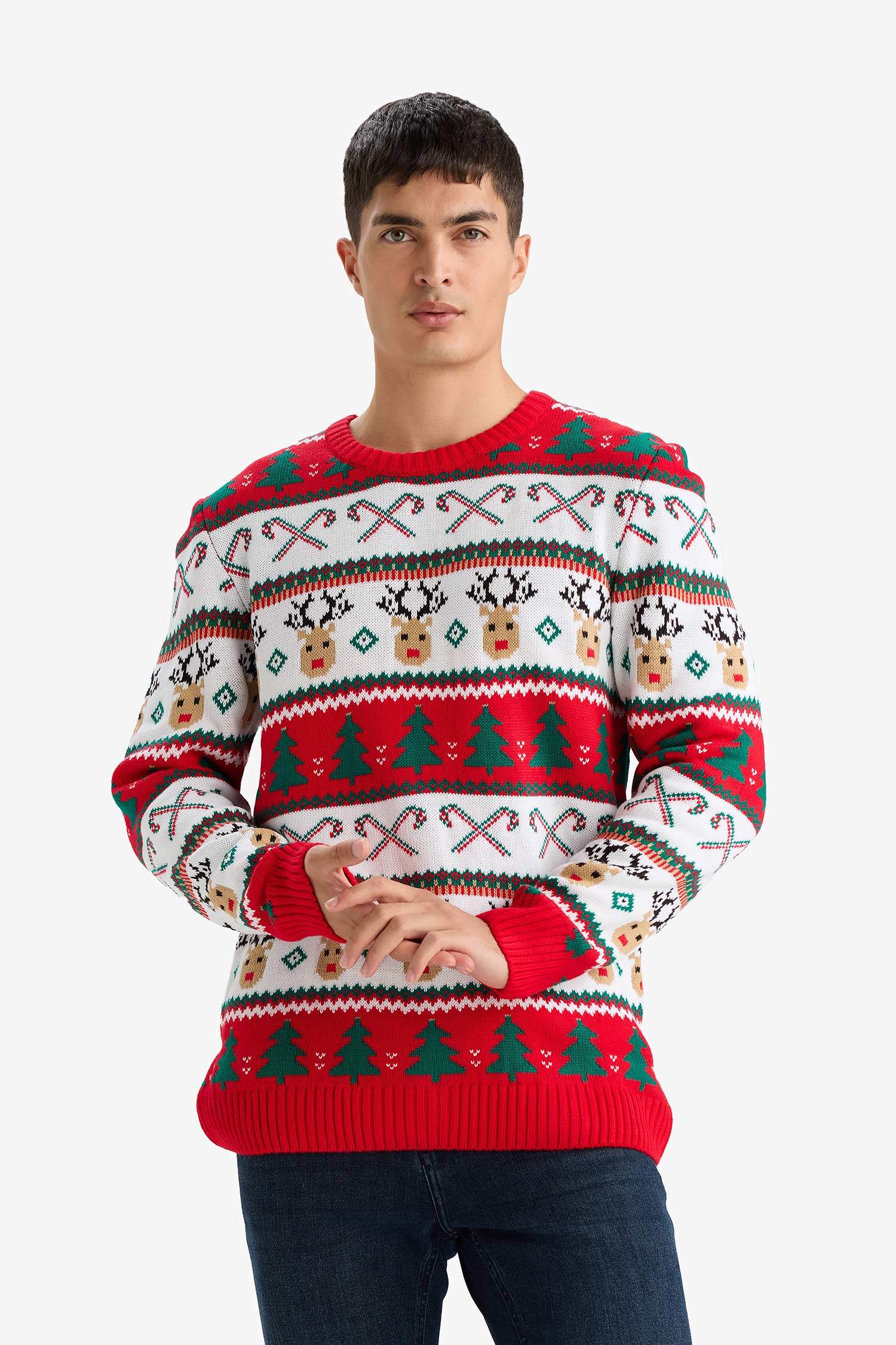 بلوز تريكو بطبعة كريسماس