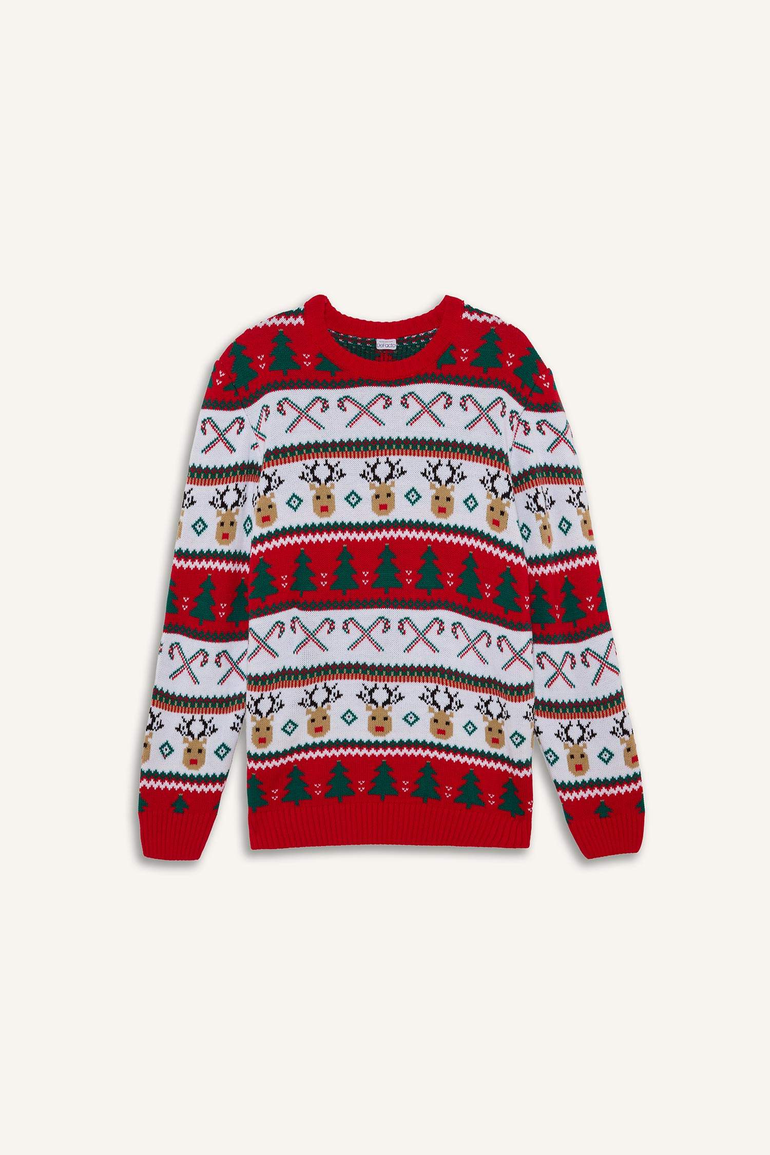 Crew Neck Knitwear Christmas Pullover