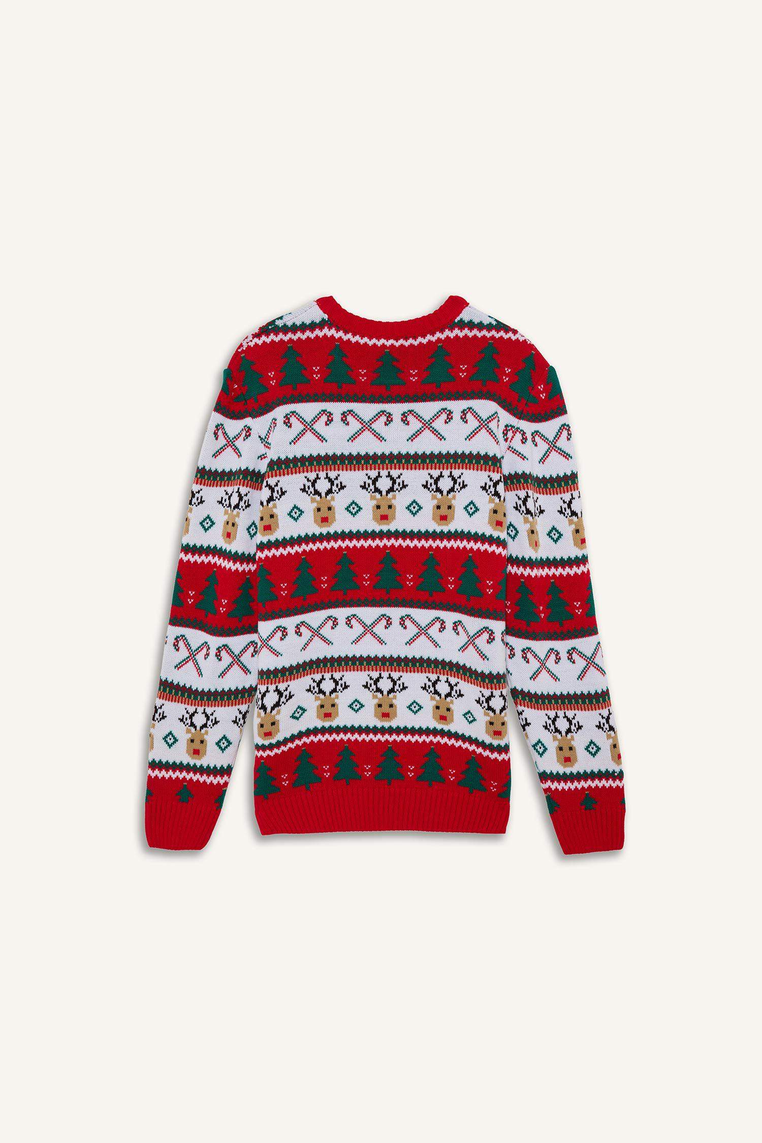 Crew Neck Knitwear Christmas Pullover