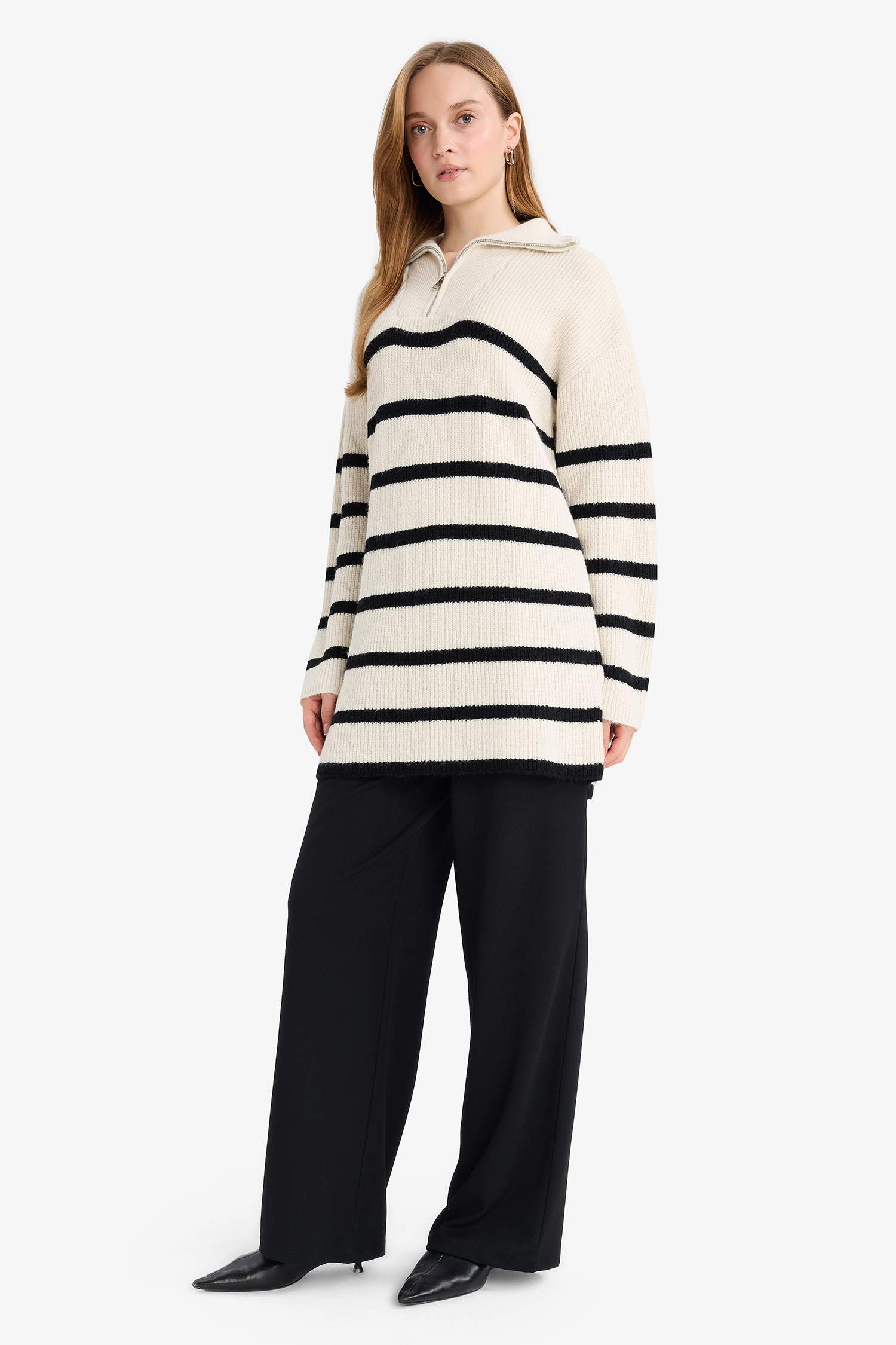 Crepe Regular Hem Trousers