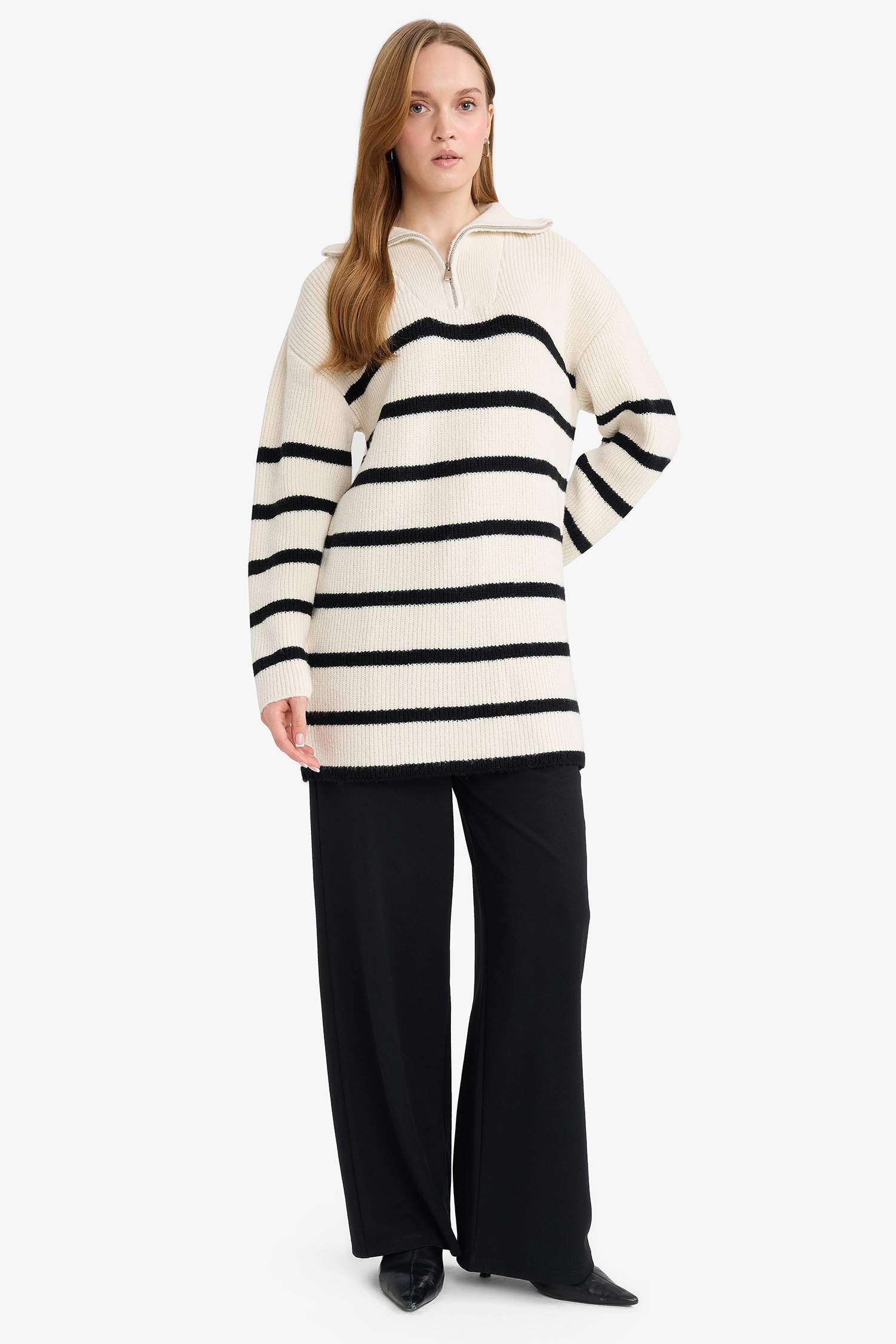 Crepe Regular Hem Trousers