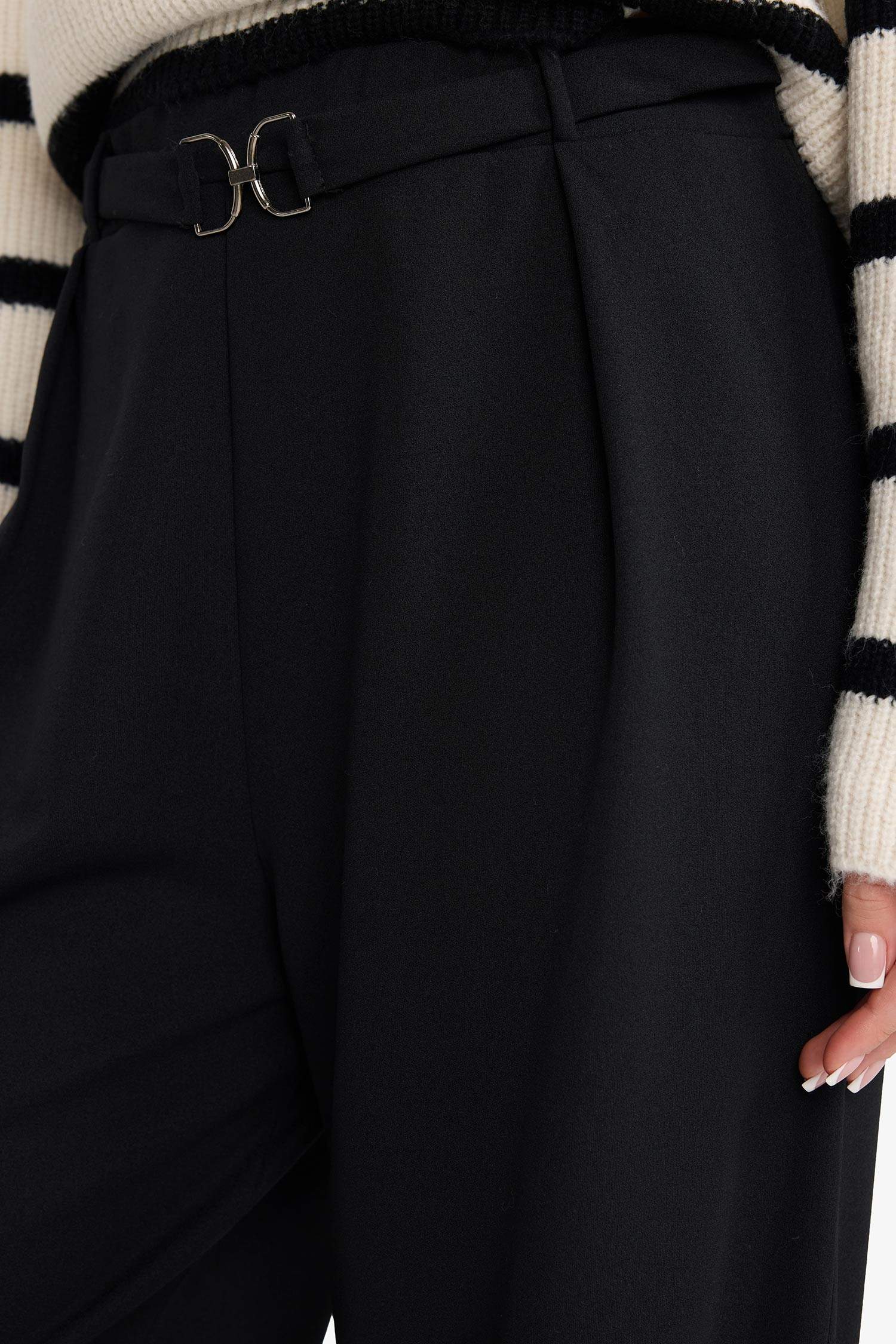 Crepe Regular Hem Trousers