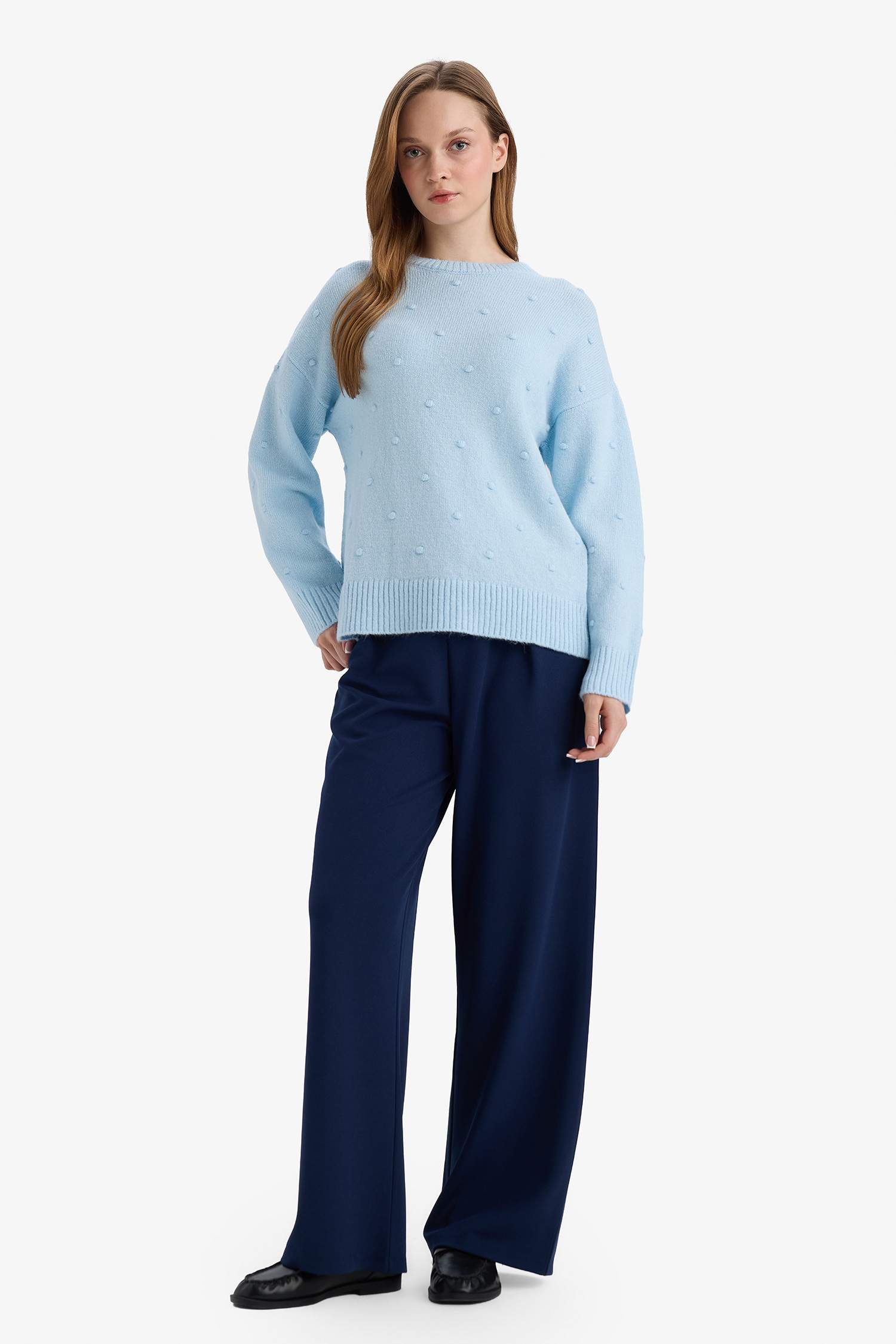 Straight Wide түзу балақты креп шалбар