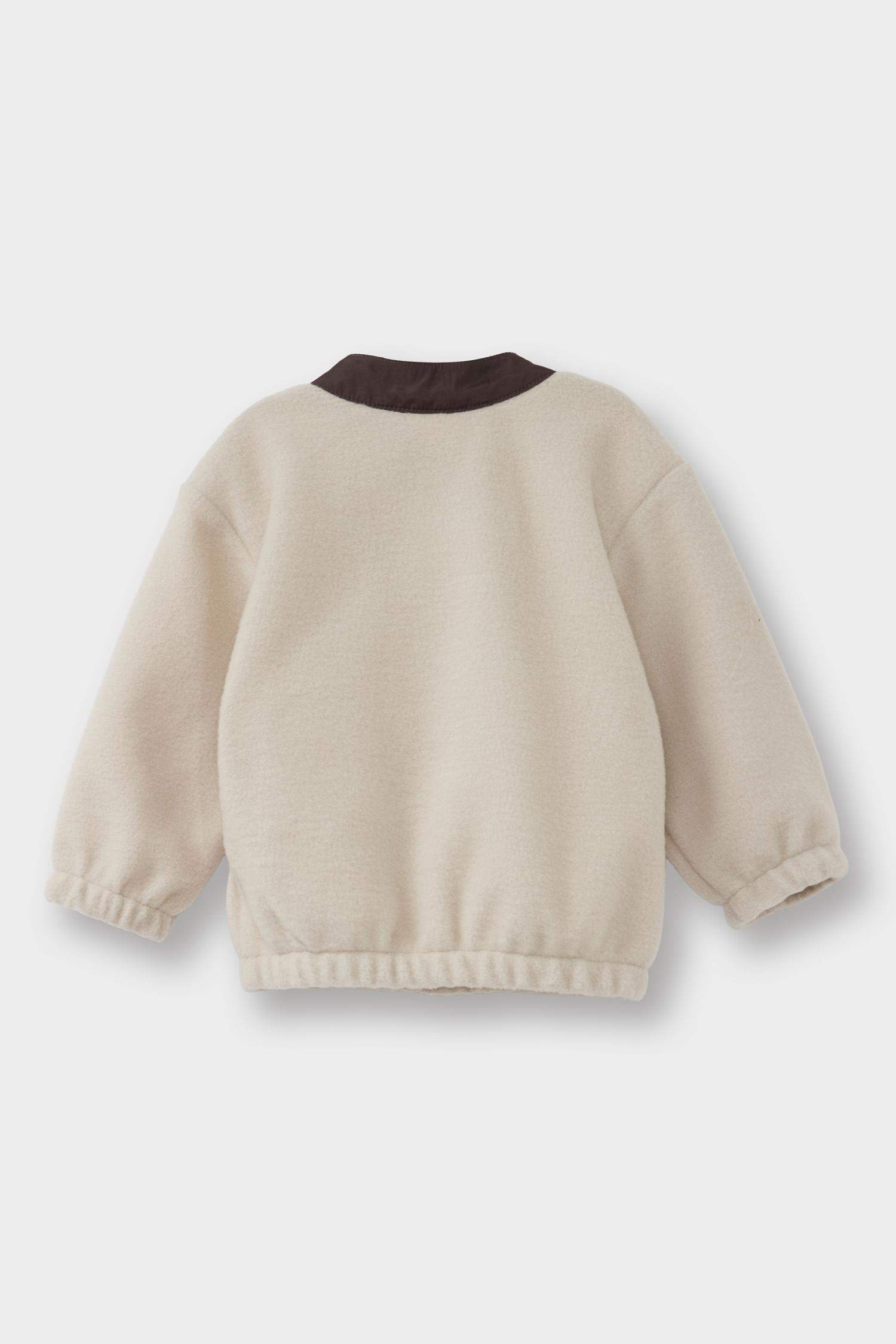 سويت شيرت اولادي قطيفة بطبعة شعار قصة عادية