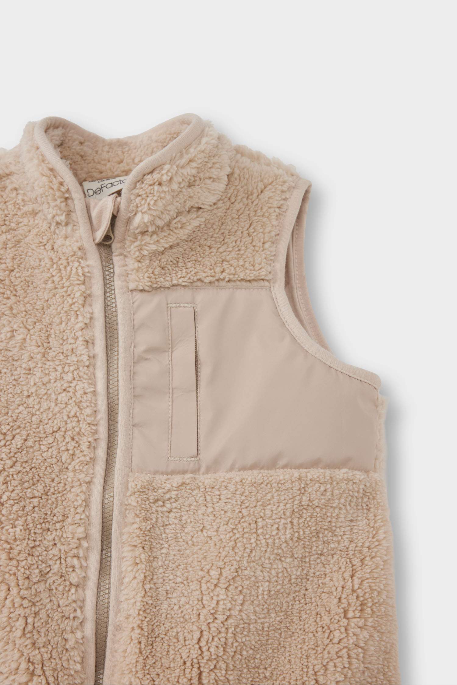 Erkek Bebek Fermuarlı Pelüş Yelek