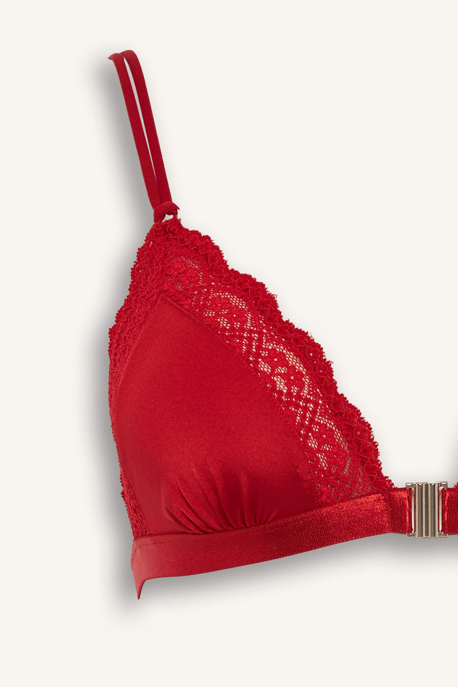 Dantel Detaylı Saten Kapsız Pedsiz Balensiz Bralet Fall in Love