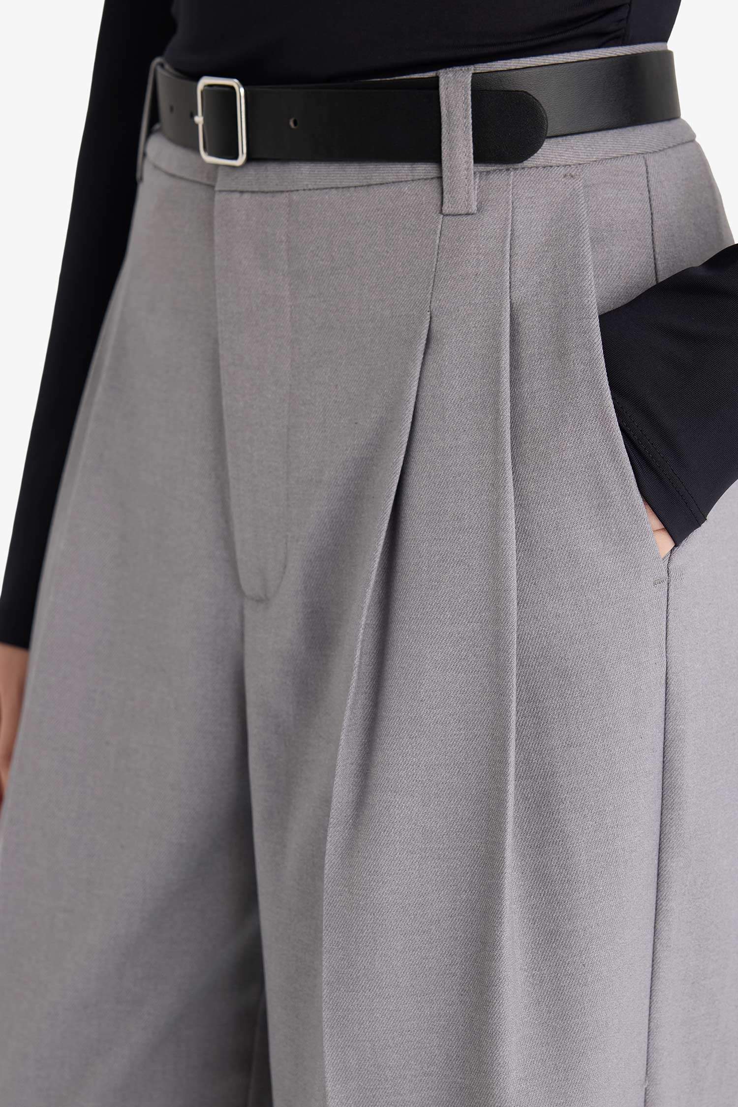 Укороченные брюки (кюлоты) Wide Leg с высокой талией